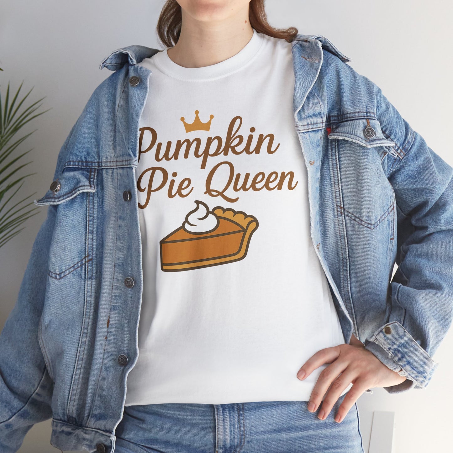 Pumpkin Pie Queen Tee, Funny T-Shirt, Thanksgiving Gift, Fall Apparel, Sweet Treat Lover Shirt, Unisex Cotton Tee