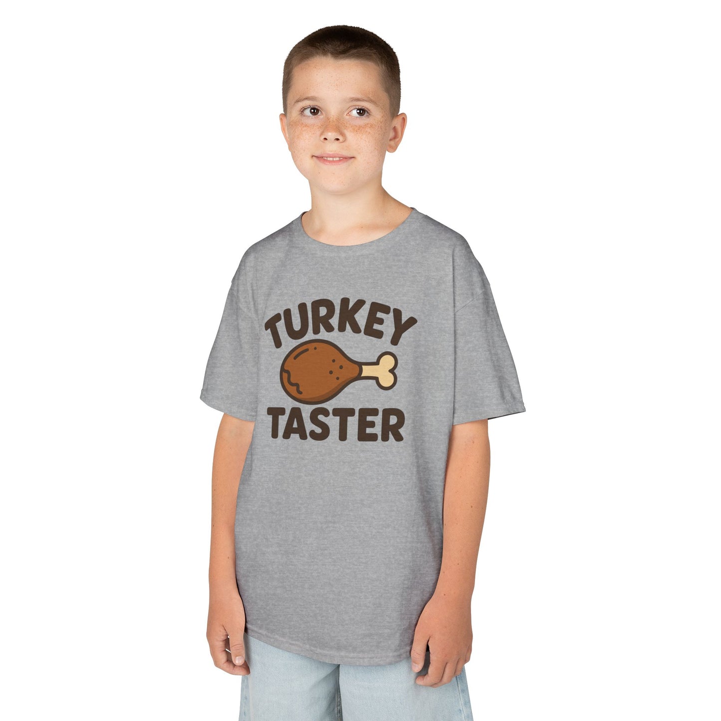 Turkey Taster Kids Tee, Fun Holiday Shirt, Thanksgiving Gift, Family Gathering Outfit, Cute Kids Clothing
