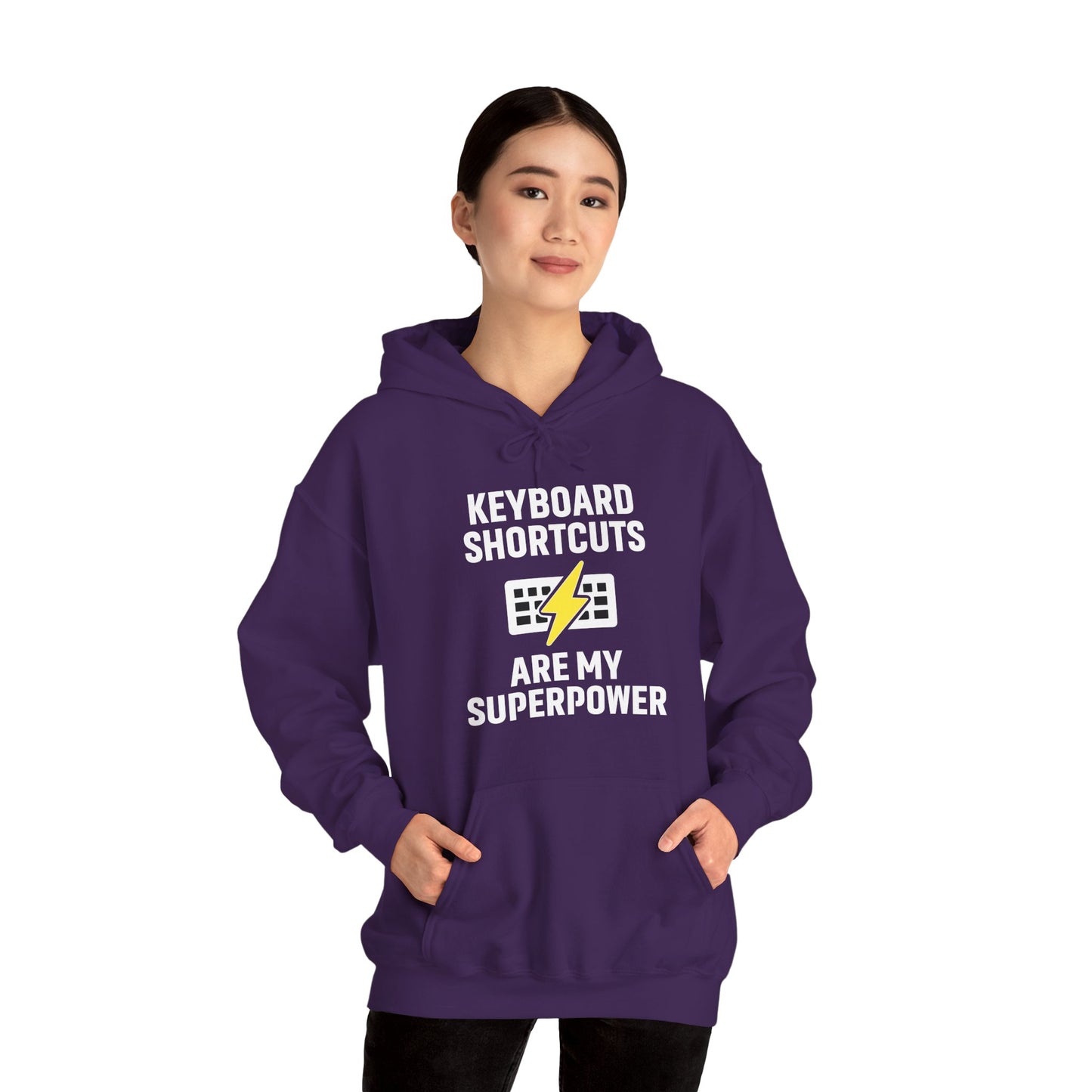 Keyboard Shortcuts Are My Superpower Hoodie | Programmer Gift, Tech Lover Apparel, Office Gift, Geek Fashion