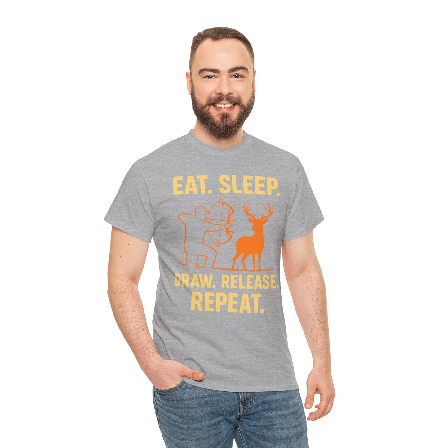 Deer Hunting Unisex Heavy Cotton Tee - Perfect for Outdoor Lovers, Gifts for Adventurers