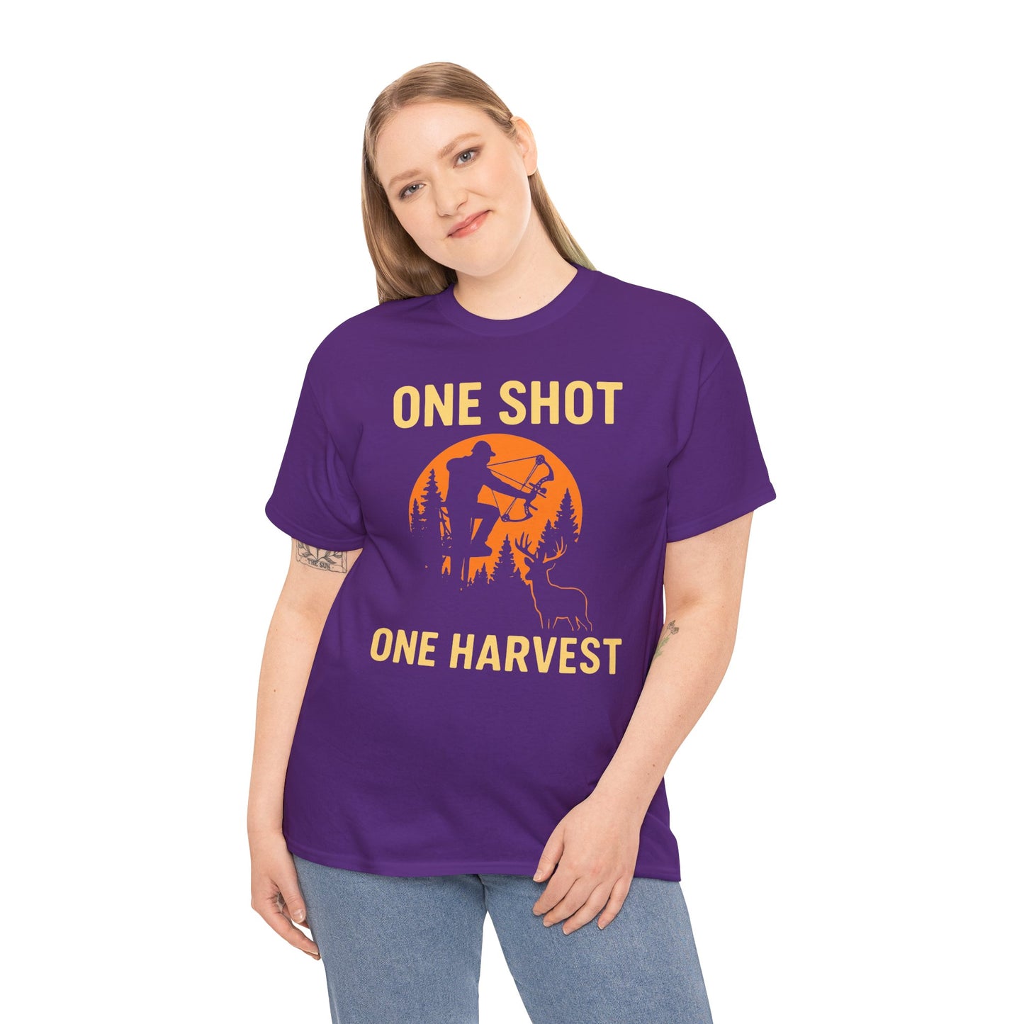 Hunting Tribute Tee, Outdoor Lifestyle Shirt, Gift for Hunters, Fall Harvest Apparel, One Shot One Harvest Design