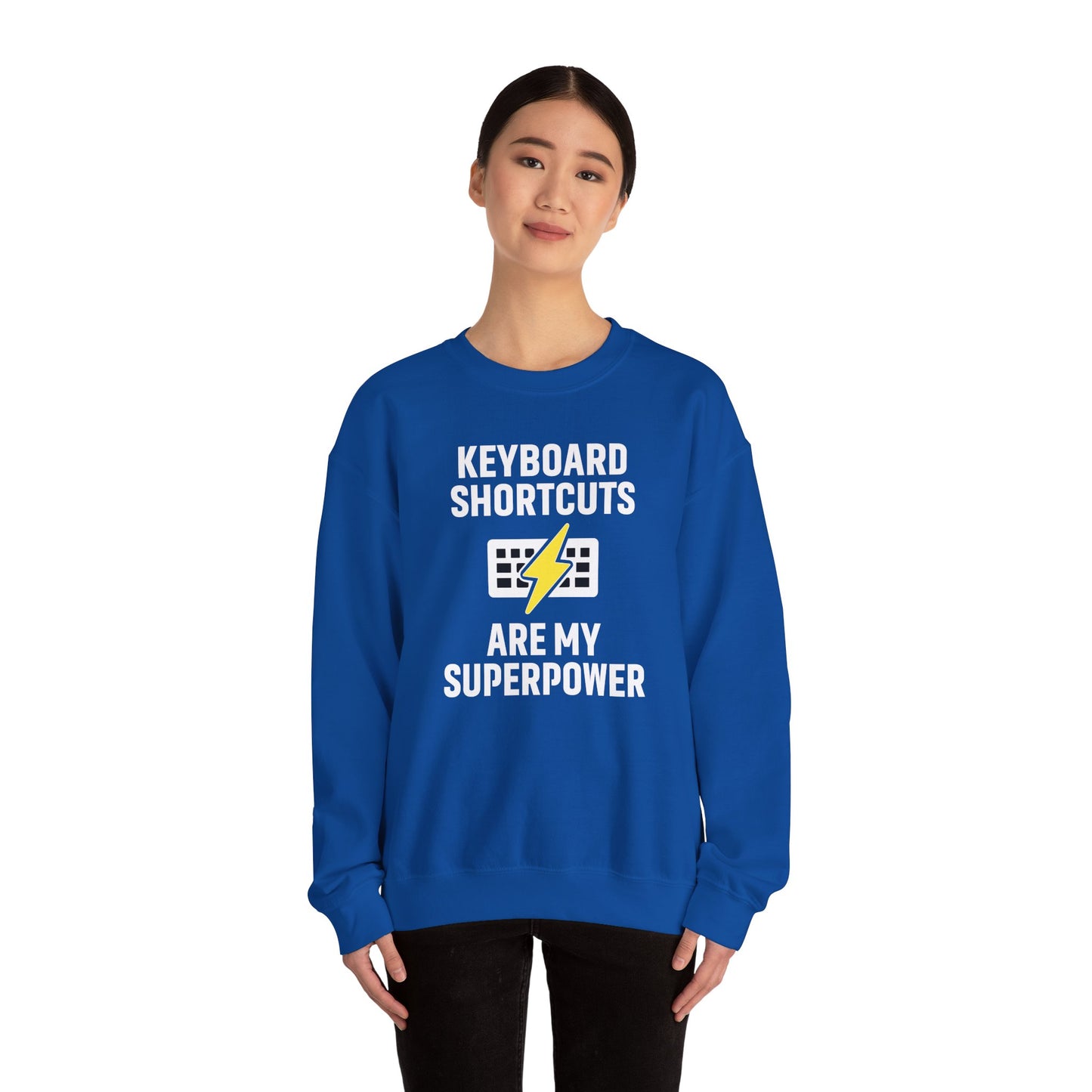 Keyboard Shortcuts Are My Superpower Sweatshirt | Unisex Crewneck for Tech Lovers, Perfect Office Gift, Funny Sweatshirt