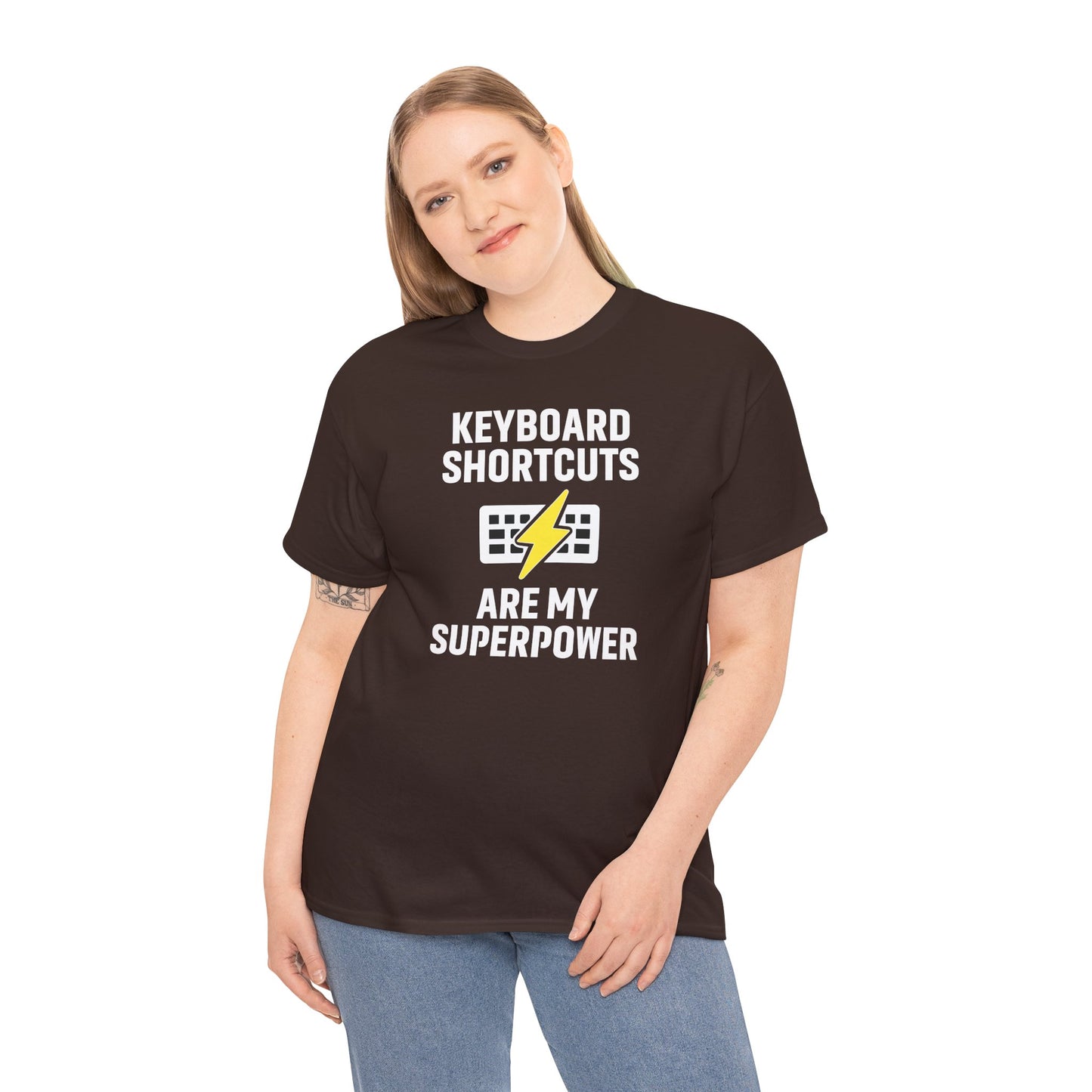 Keyboard Shortcuts Are My Superpower Tee | Unisex T-Shirt, Programmer Gift, Tech Humor Shirt, Geeky Apparel, Office Gift, Funny Tee