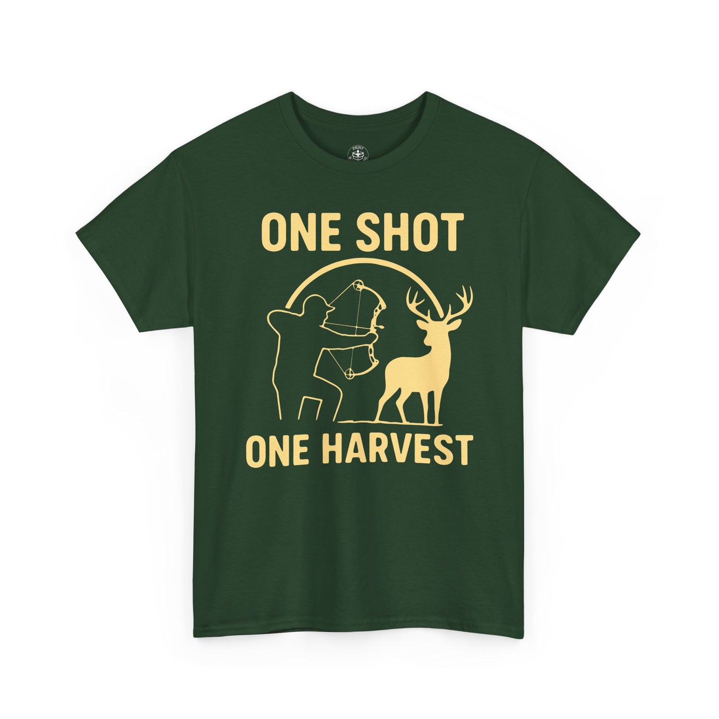 Hunting Enthusiast Tee, One Shot One Harvest T-Shirt, Gift for Hunters, Outdoor Adventure Wear, Casual Nature Lover Apparel