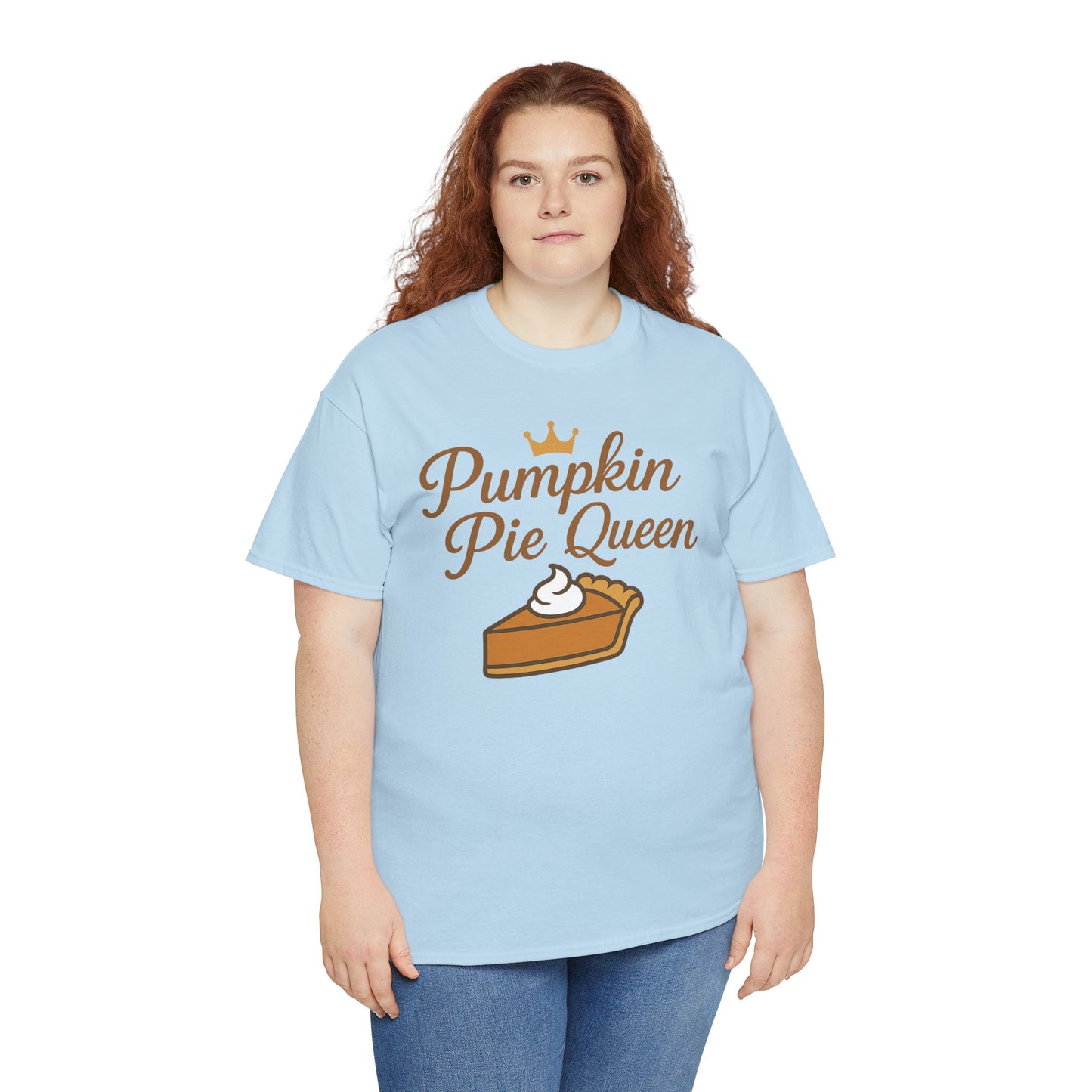 Pumpkin Pie Queen Tee, Funny T-Shirt, Thanksgiving Gift, Fall Apparel, Sweet Treat Lover Shirt, Unisex Cotton Tee