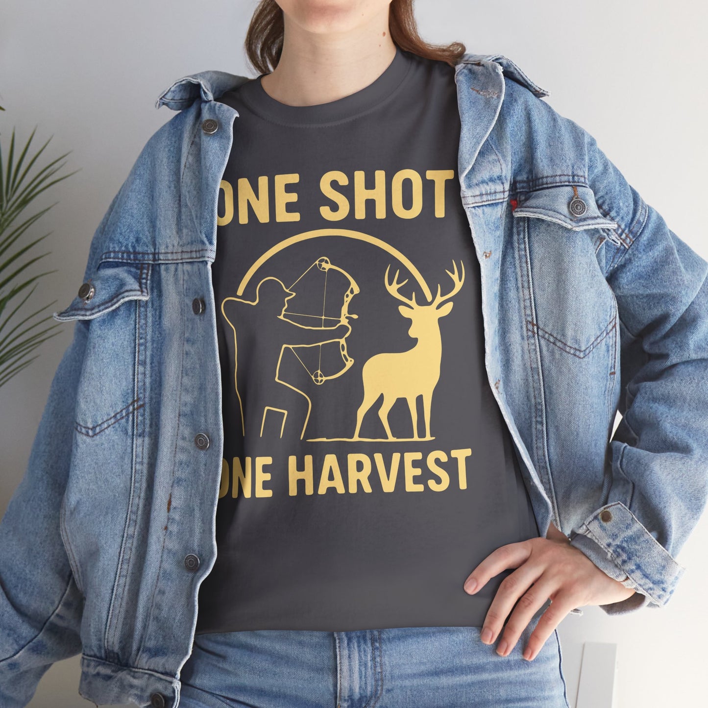One Shot One Harvest Unisex T-Shirt | Hunting Enthusiast Tee, Gift for Hunters, Outdoor Adventure Wear, Casual Nature Lover Apparel