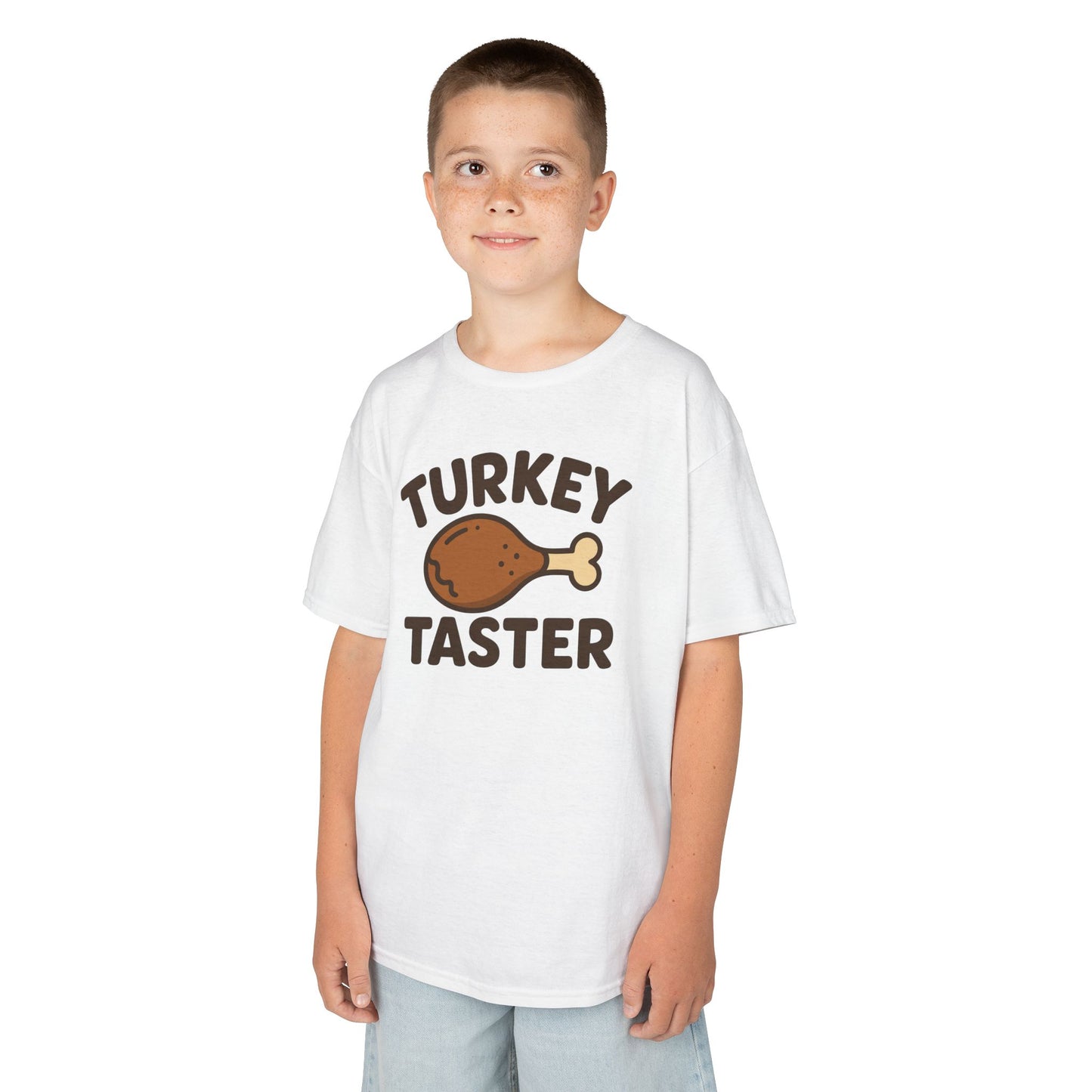 Turkey Taster Kids Tee, Fun Holiday Shirt, Thanksgiving Gift, Family Gathering Outfit, Cute Kids Clothing