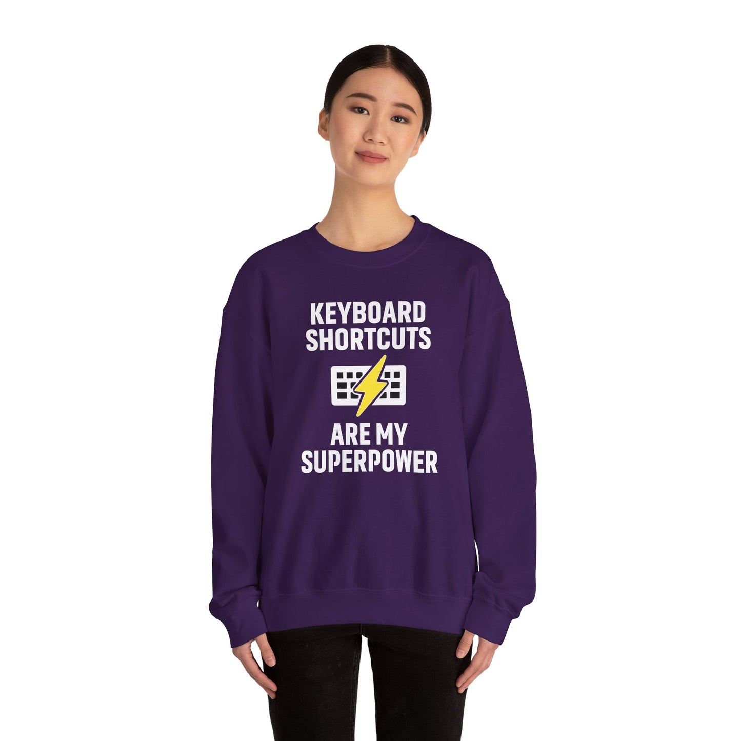 Keyboard Shortcuts Are My Superpower Sweatshirt | Unisex Crewneck for Tech Lovers, Perfect Office Gift, Funny Sweatshirt