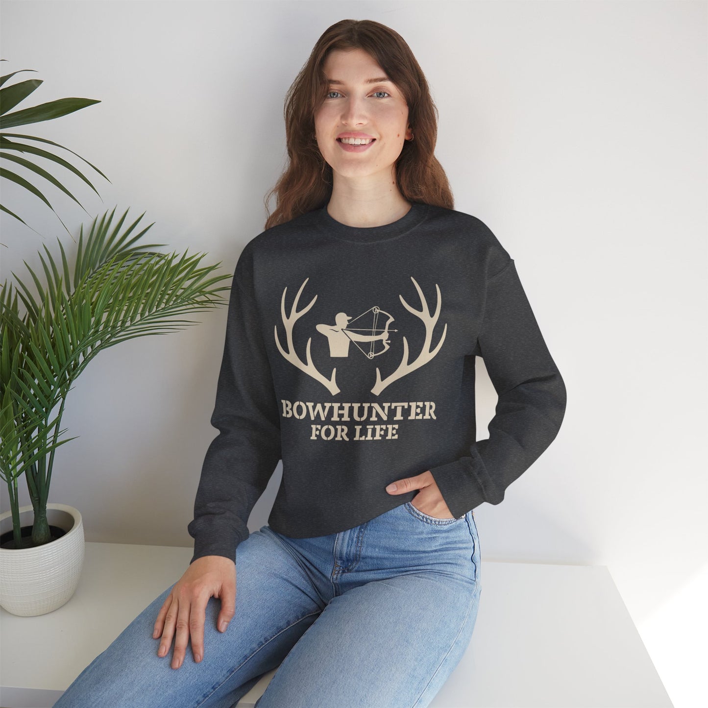 Bowhunter for Life Sweatshirt | Unisex Heavy Blend Crewneck | Perfect Gift for Hunters, Outdoor Enthusiasts, Archery Lovers