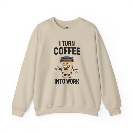 Coffee Lover's Crewneck Sweatshirt - Perfect Gift for Baristas and Caffeine Junkies, Fun Coffee Humor, Cozy Lounge Wear
