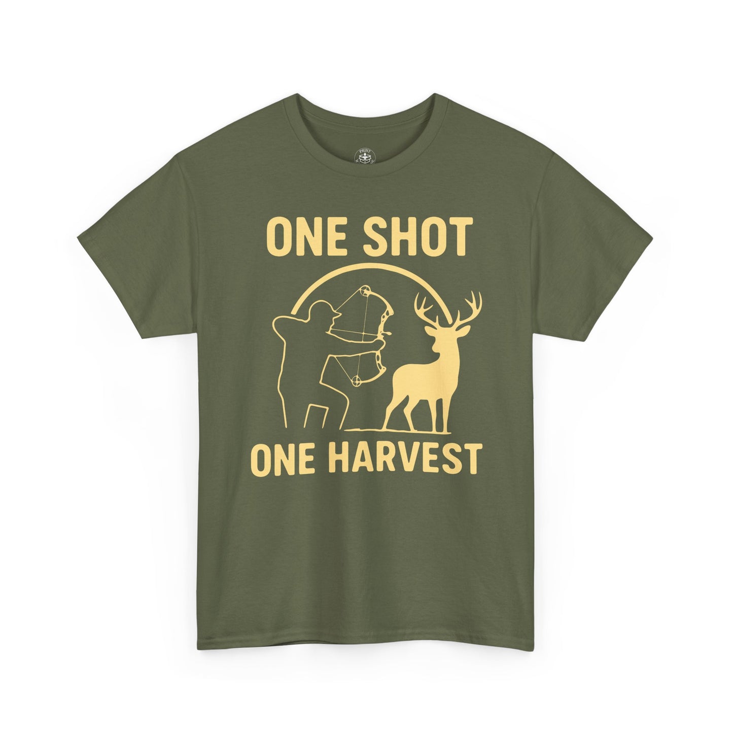 Hunting Enthusiast Tee, One Shot One Harvest T-Shirt, Gift for Hunters, Outdoor Adventure Wear, Casual Nature Lover Apparel