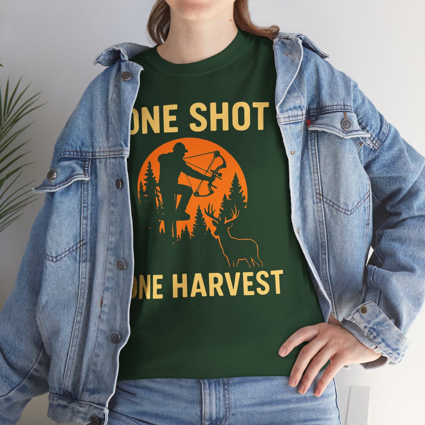Hunting Tribute Tee, Outdoor Lifestyle Shirt, Gift for Hunters, Fall Harvest Apparel, One Shot One Harvest Design