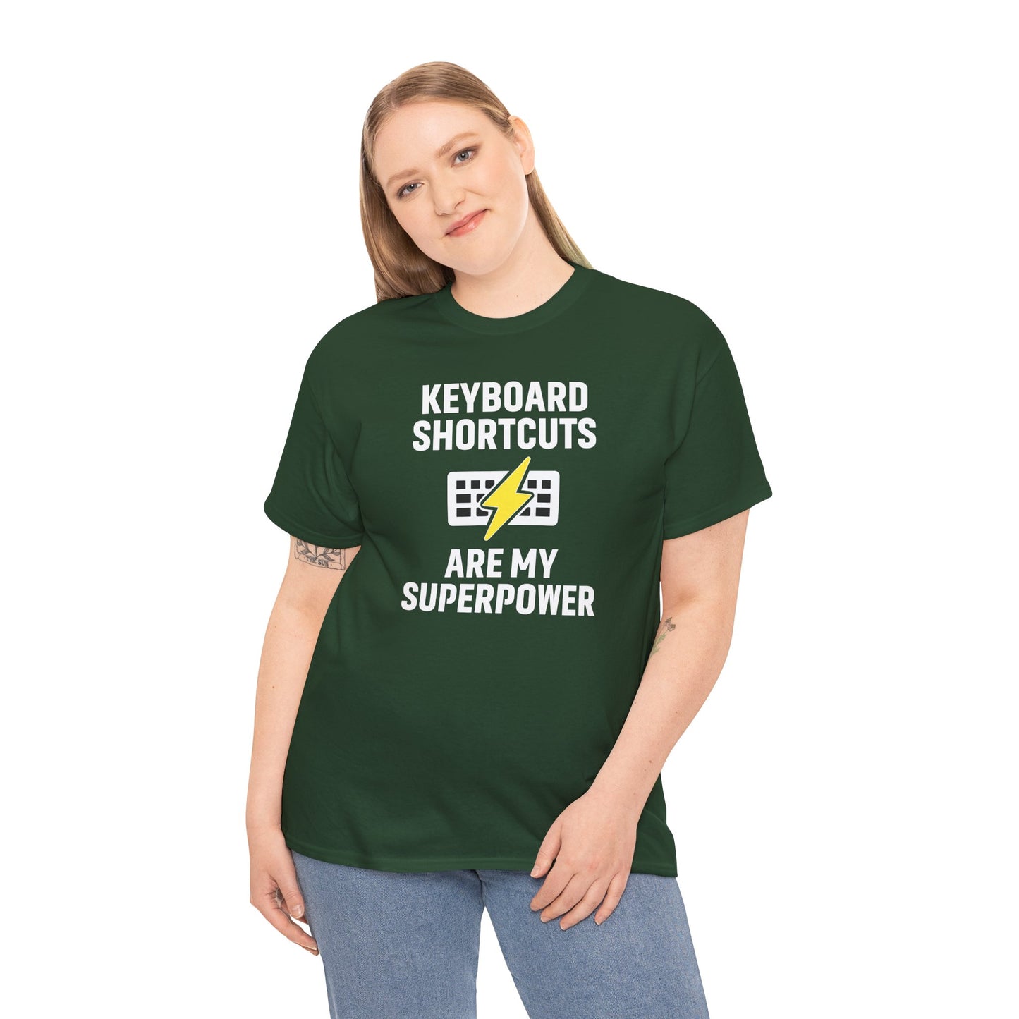 Keyboard Shortcuts Are My Superpower Tee | Unisex T-Shirt, Programmer Gift, Tech Humor Shirt, Geeky Apparel, Office Gift, Funny Tee