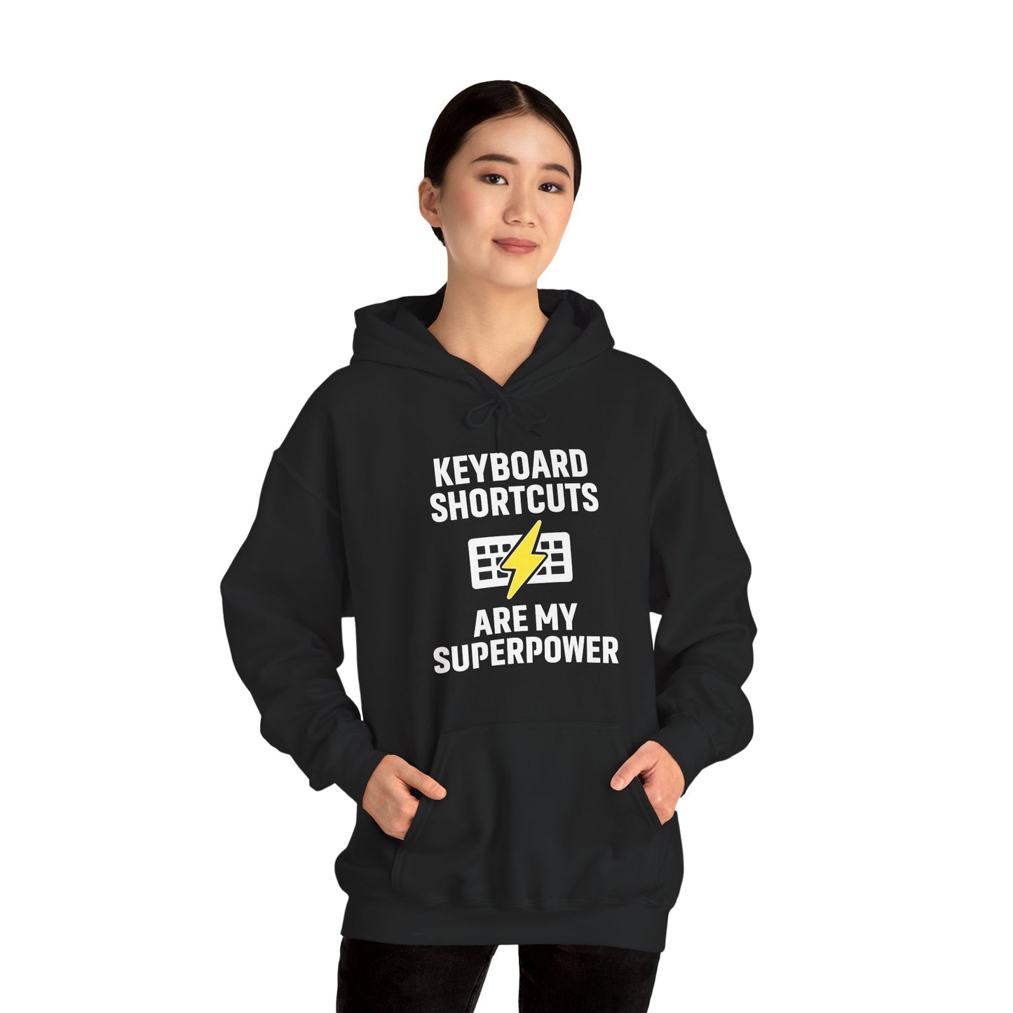 Keyboard Shortcuts Are My Superpower Hoodie | Programmer Gift, Tech Lover Apparel, Office Gift, Geek Fashion