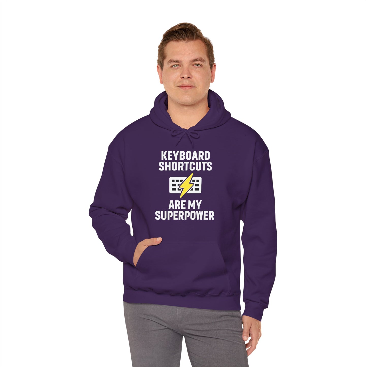 Keyboard Shortcuts Are My Superpower Hoodie | Programmer Gift, Tech Lover Apparel, Office Gift, Geek Fashion