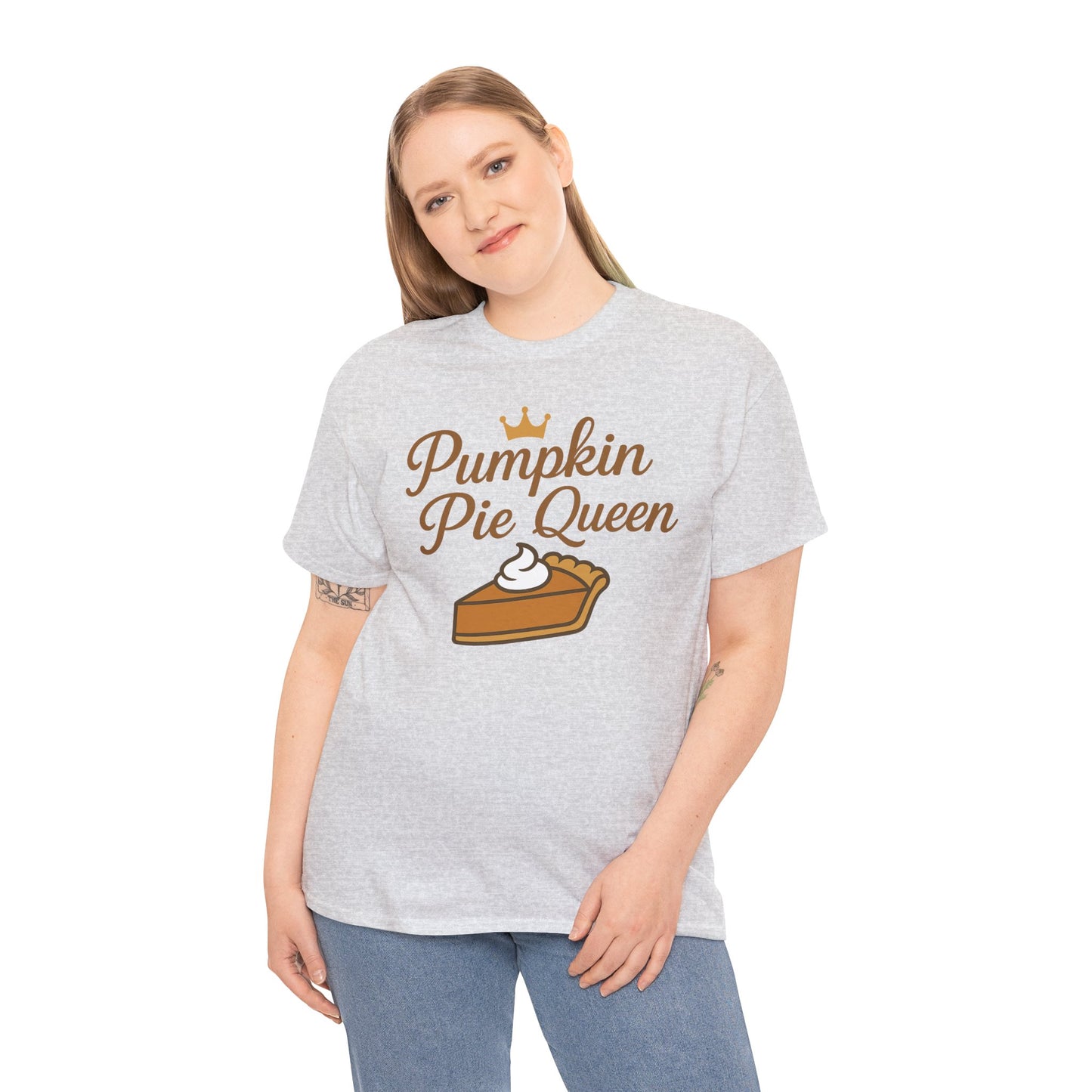 Pumpkin Pie Queen Tee, Funny T-Shirt, Thanksgiving Gift, Fall Apparel, Sweet Treat Lover Shirt, Unisex Cotton Tee