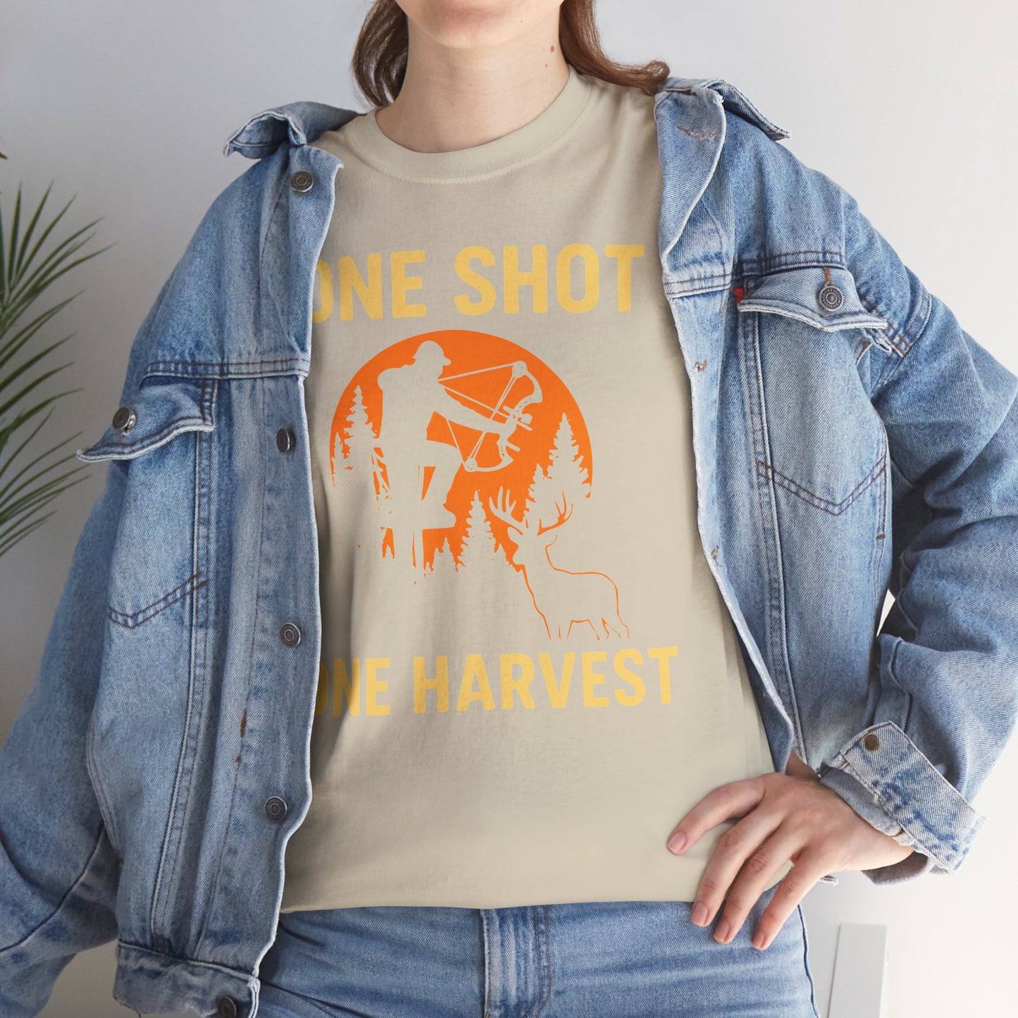 Hunting Tribute Tee, Outdoor Lifestyle Shirt, Gift for Hunters, Fall Harvest Apparel, One Shot One Harvest Design