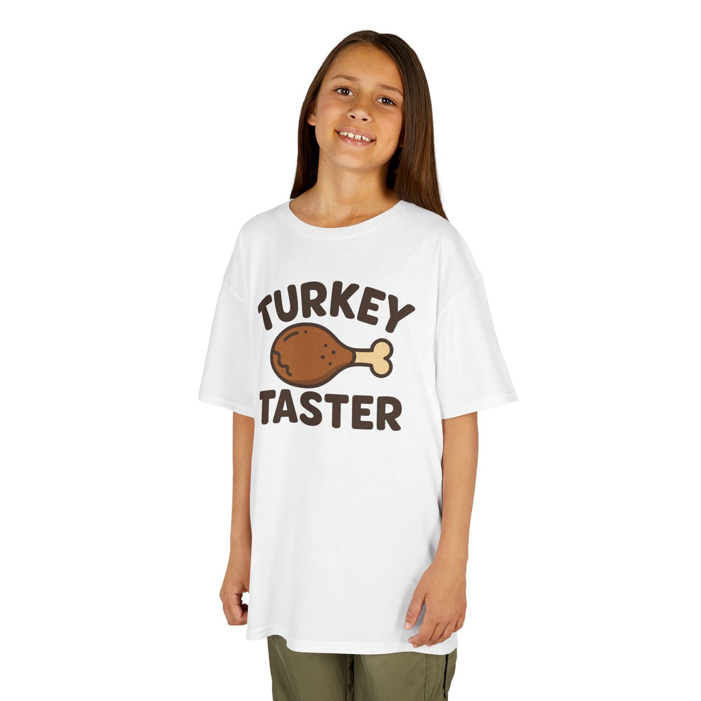 Turkey Taster Kids Tee, Fun Holiday Shirt, Thanksgiving Gift, Family Gathering Outfit, Cute Kids Clothing