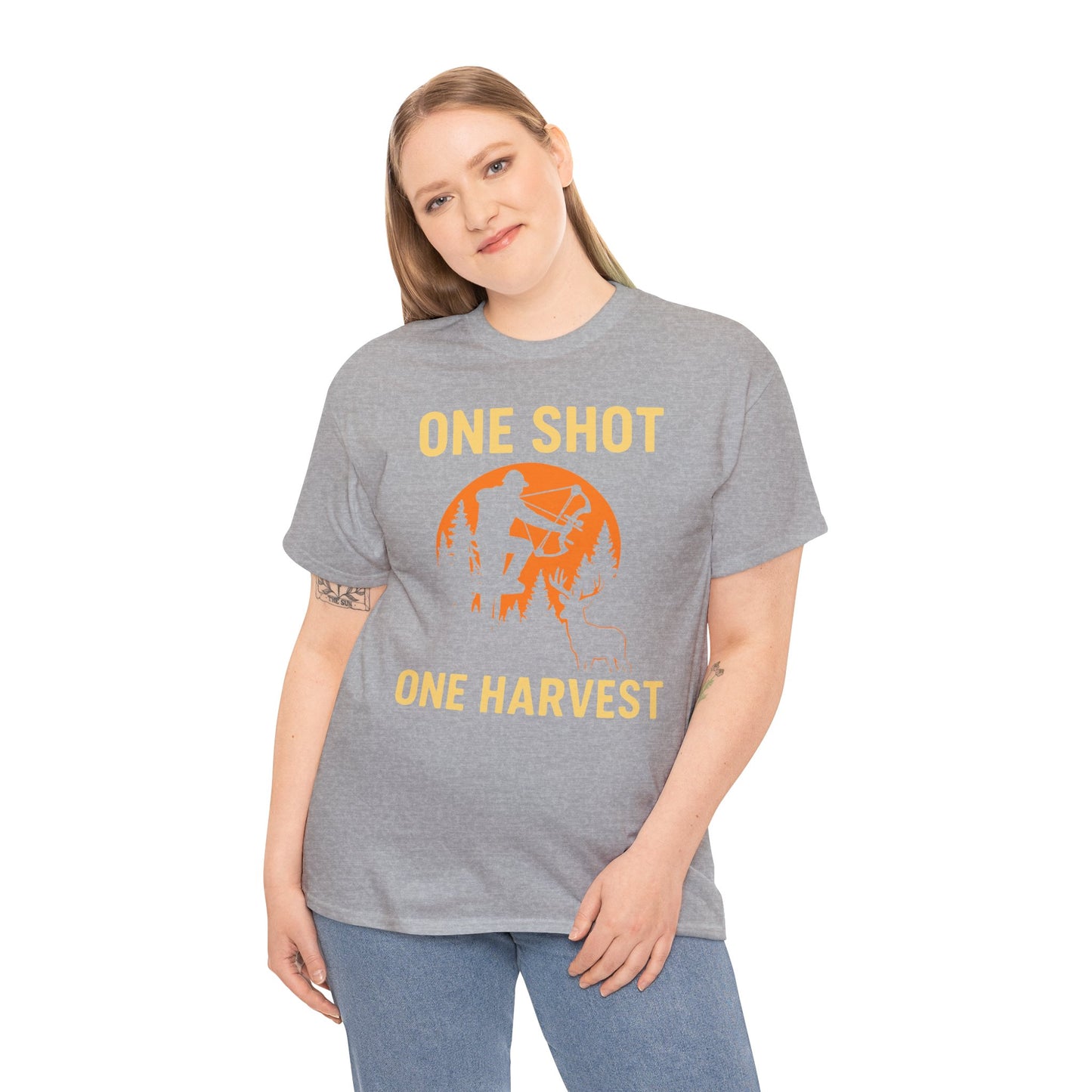 Hunting Tribute Tee, Outdoor Lifestyle Shirt, Gift for Hunters, Fall Harvest Apparel, One Shot One Harvest Design