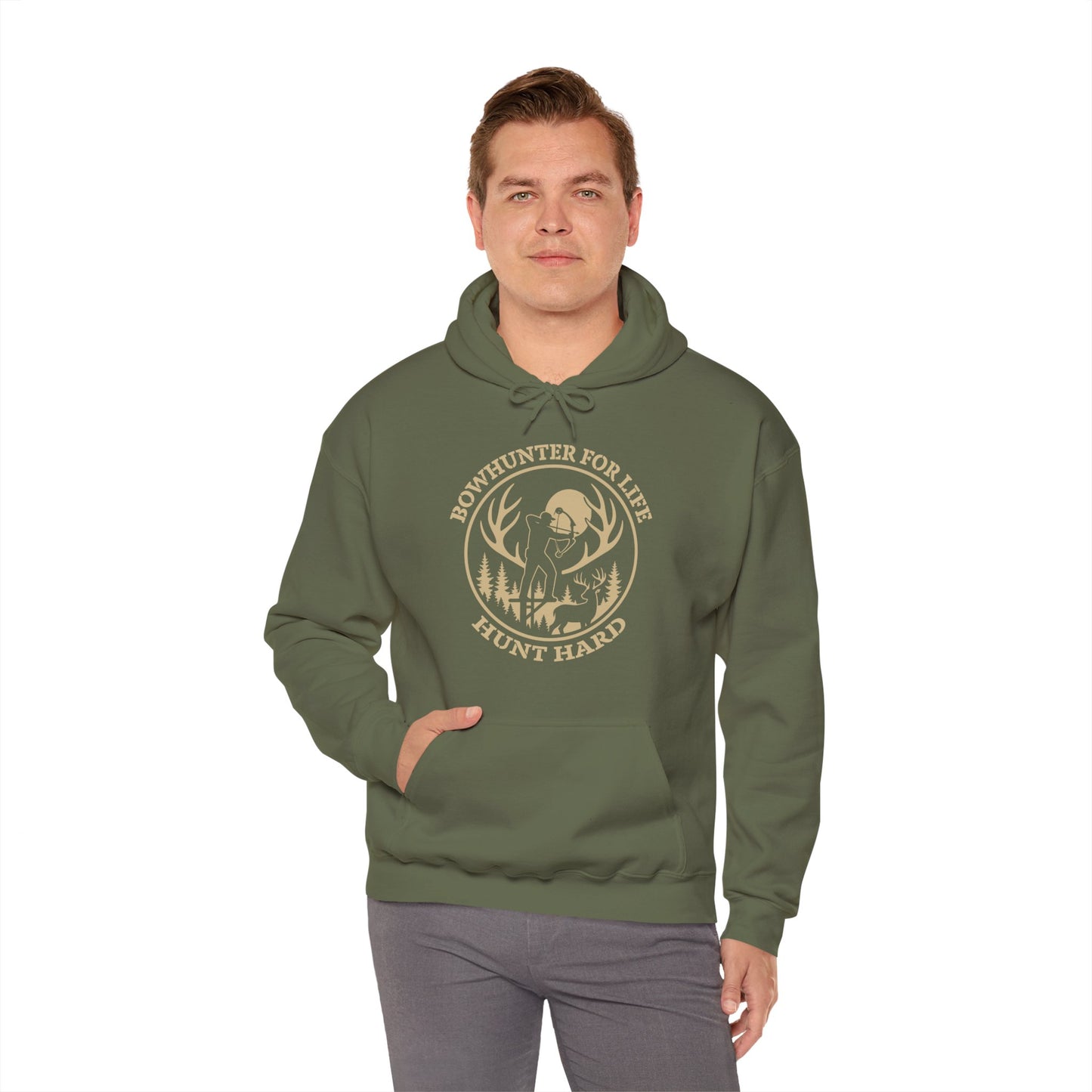 Hunt Hard Hoodie - Adventure Awaits, Perfect for Outdoor Enthusiasts, Gift for Hunters, Fall Fashion, Cozy Sweatshirt