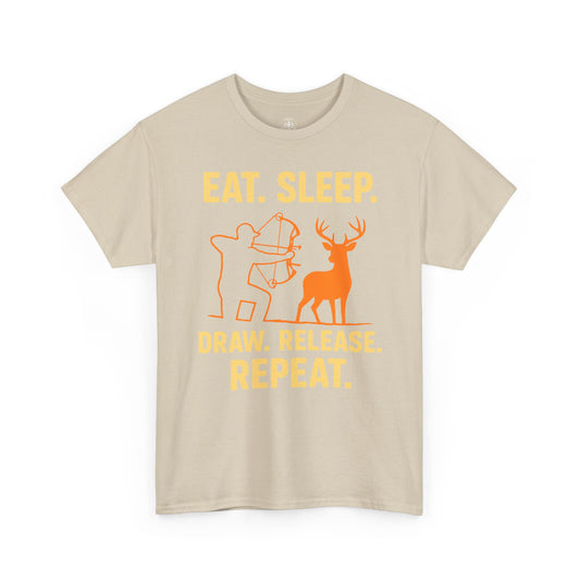 Eat Sleep Draw Release Repeat Unisex T-Shirt | Perfect for Outdoor Lovers, Gifts for Adventurers