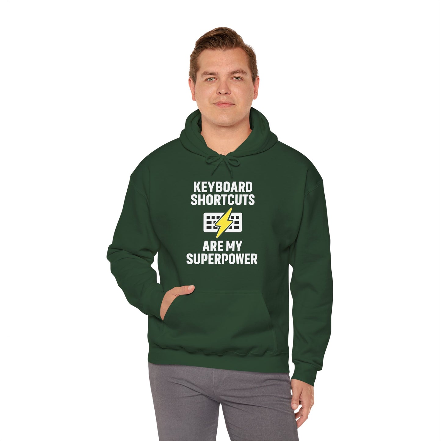 Keyboard Shortcuts Are My Superpower Hoodie | Programmer Gift, Tech Lover Apparel, Office Gift, Geek Fashion
