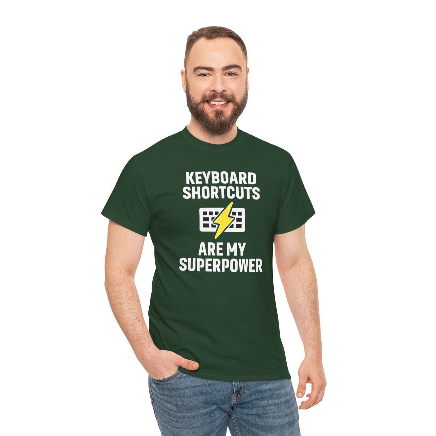 Keyboard Shortcuts Are My Superpower Tee | Unisex T-Shirt, Programmer Gift, Tech Humor Shirt, Geeky Apparel, Office Gift, Funny Tee