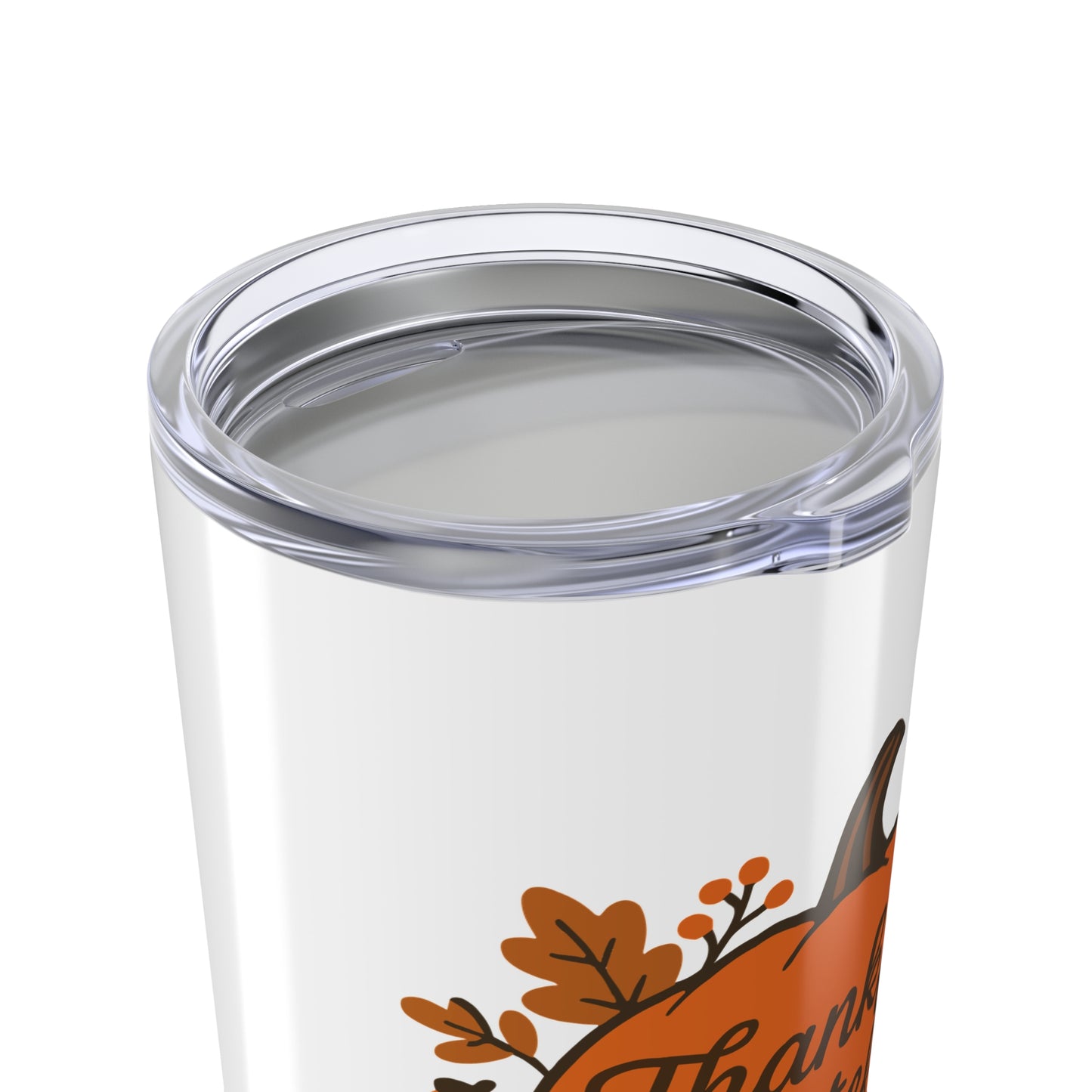 Thankful Grateful Blessed Pumpkin Tumbler - 20oz Travel Mug for Autumn, Thanksgiving Gift, Fall Decor, Holiday Beverage Cup