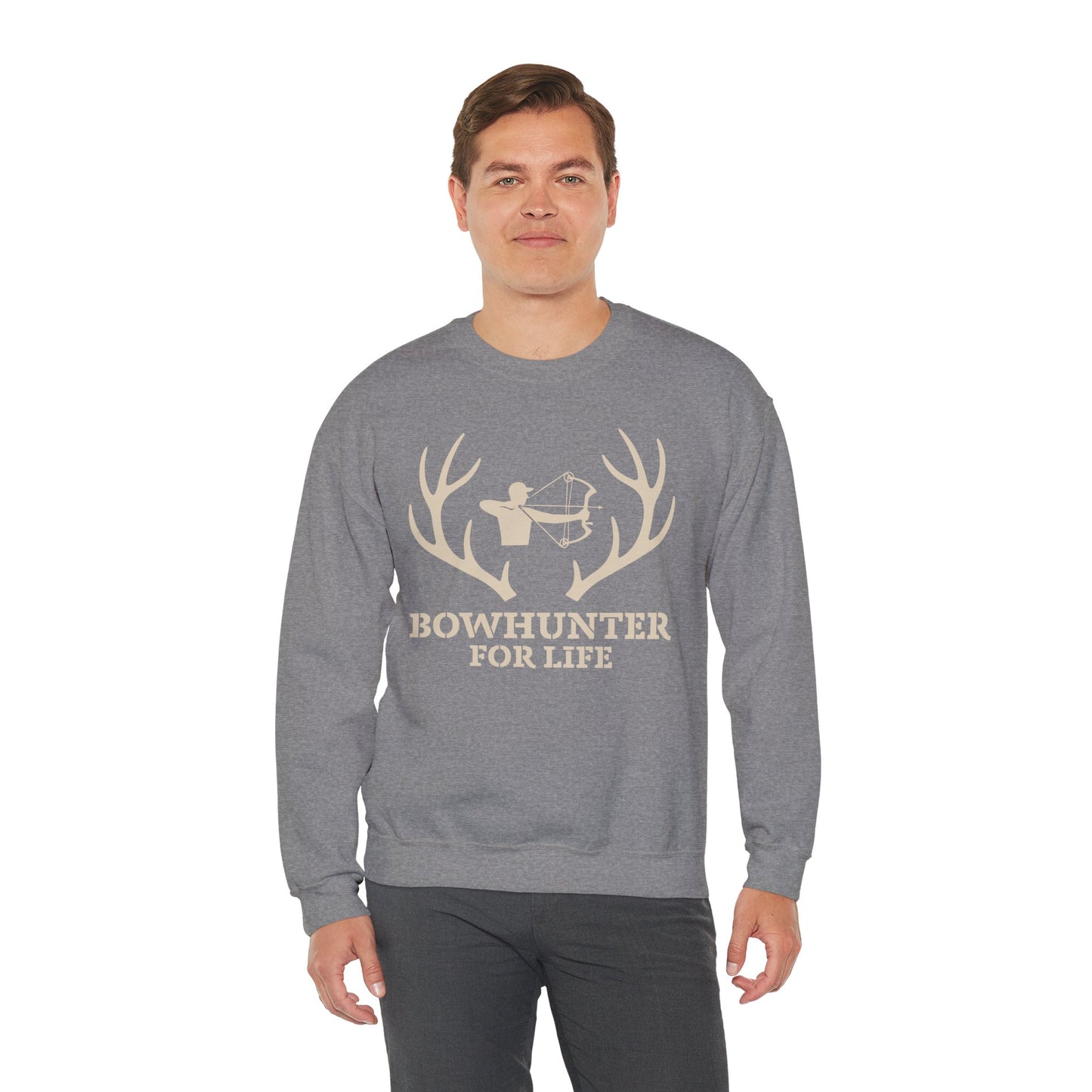 Bowhunter for Life Sweatshirt | Unisex Heavy Blend Crewneck | Perfect Gift for Hunters, Outdoor Enthusiasts, Archery Lovers
