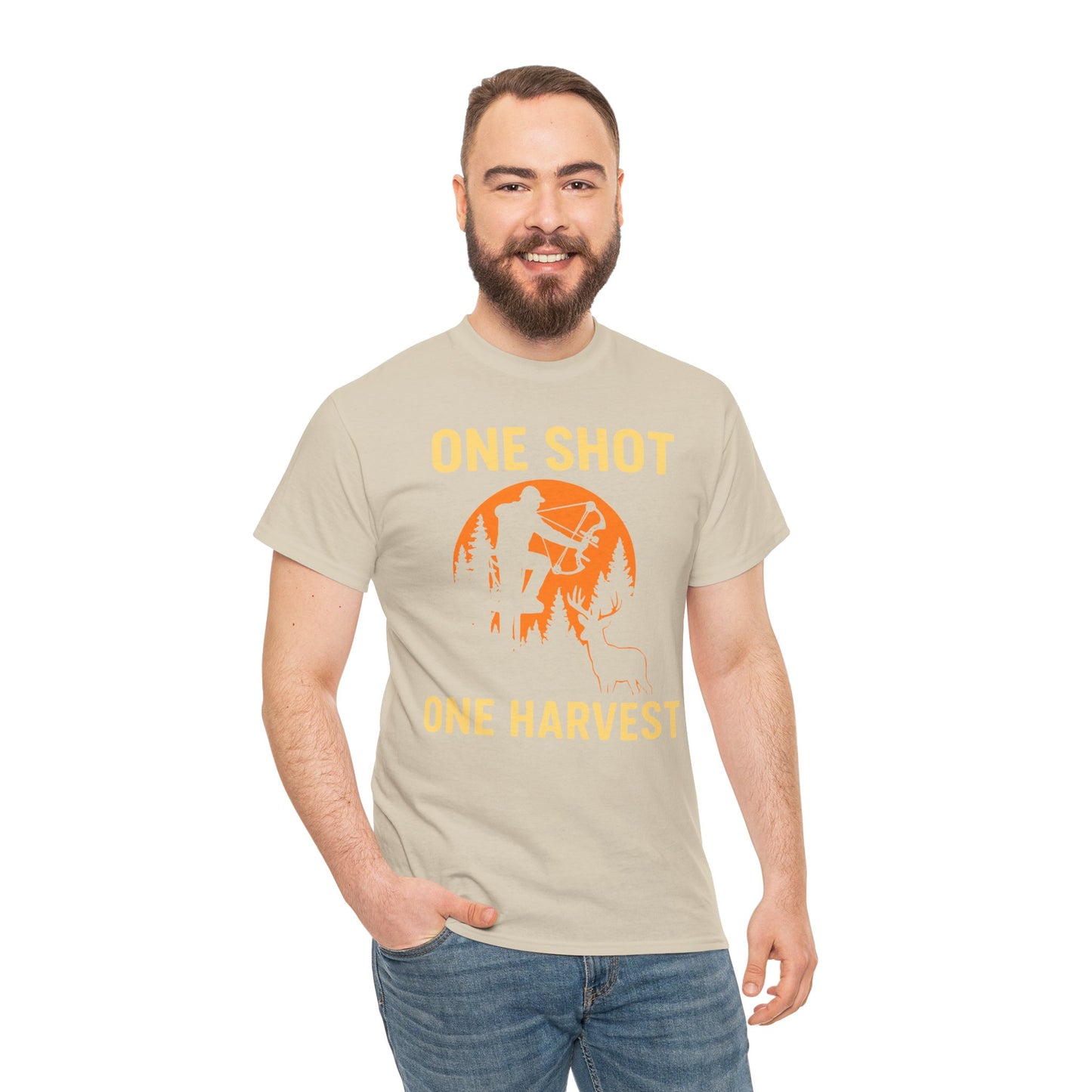 Hunting Tribute Tee, Outdoor Lifestyle Shirt, Gift for Hunters, Fall Harvest Apparel, One Shot One Harvest Design