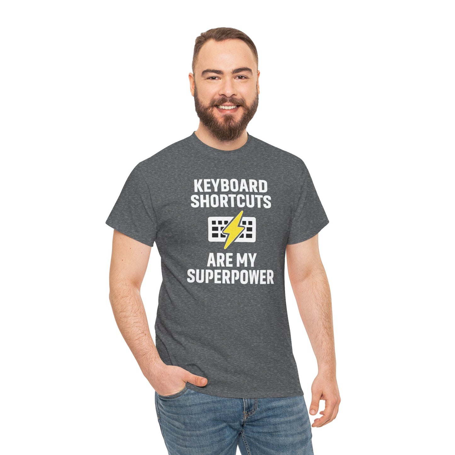 Keyboard Shortcuts Are My Superpower Tee | Unisex T-Shirt, Programmer Gift, Tech Humor Shirt, Geeky Apparel, Office Gift, Funny Tee