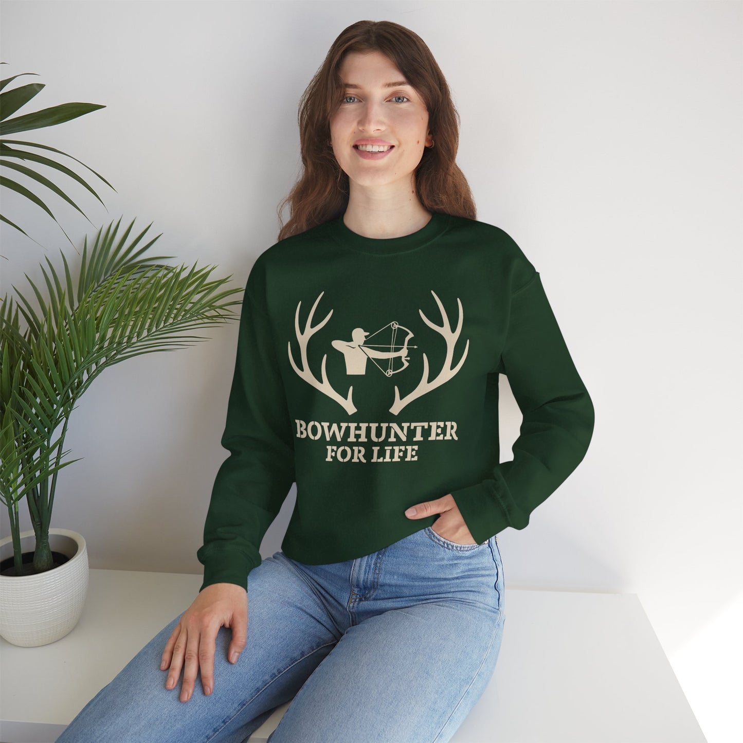 Bowhunter for Life Sweatshirt | Unisex Heavy Blend Crewneck | Perfect Gift for Hunters, Outdoor Enthusiasts, Archery Lovers
