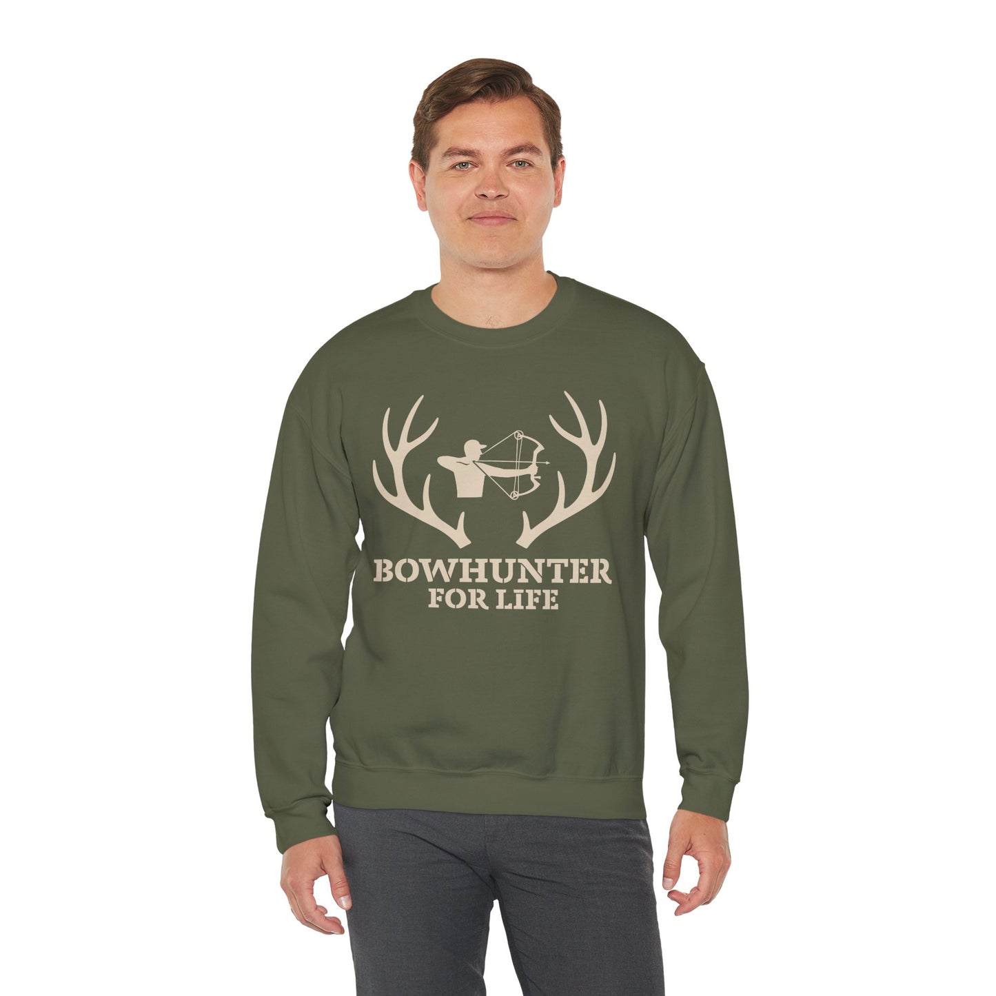 Bowhunter for Life Sweatshirt | Unisex Heavy Blend Crewneck | Perfect Gift for Hunters, Outdoor Enthusiasts, Archery Lovers