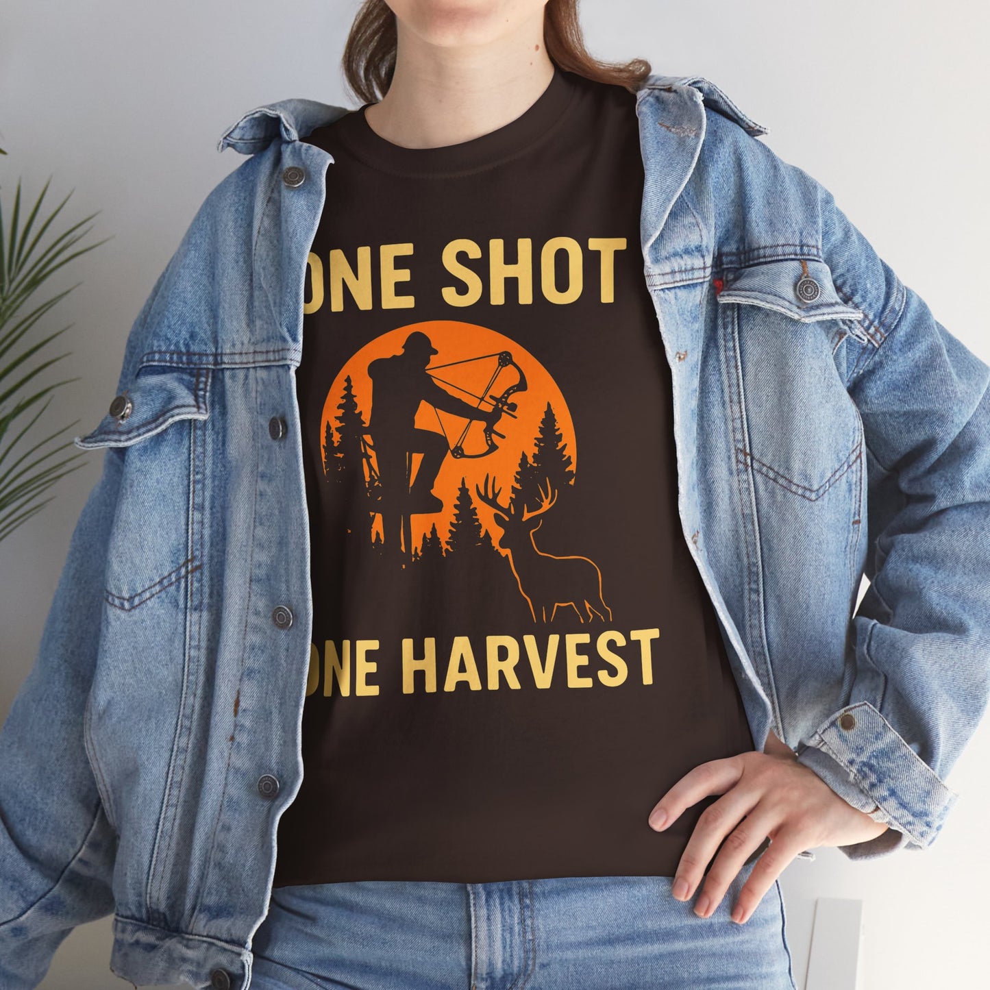 Hunting Tribute Tee, Outdoor Lifestyle Shirt, Gift for Hunters, Fall Harvest Apparel, One Shot One Harvest Design