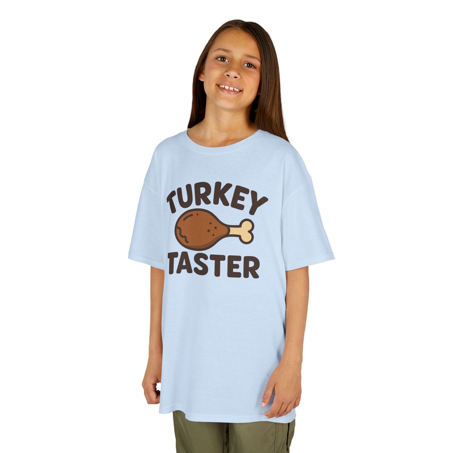 Turkey Taster Kids Tee, Fun Holiday Shirt, Thanksgiving Gift, Family Gathering Outfit, Cute Kids Clothing