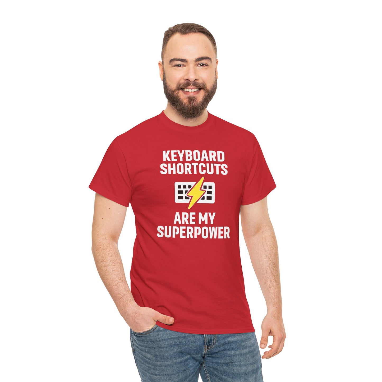 Keyboard Shortcuts Are My Superpower Tee | Unisex T-Shirt, Programmer Gift, Tech Humor Shirt, Geeky Apparel, Office Gift, Funny Tee