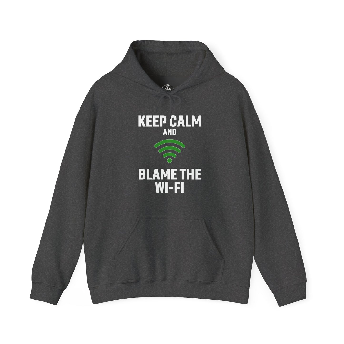 Keep Calm Blame the Wi-Fi Hoodie | Comfortable Unisex Hoodie for Internet Lovers, Gift for Tech Enthusiasts, Office Gift