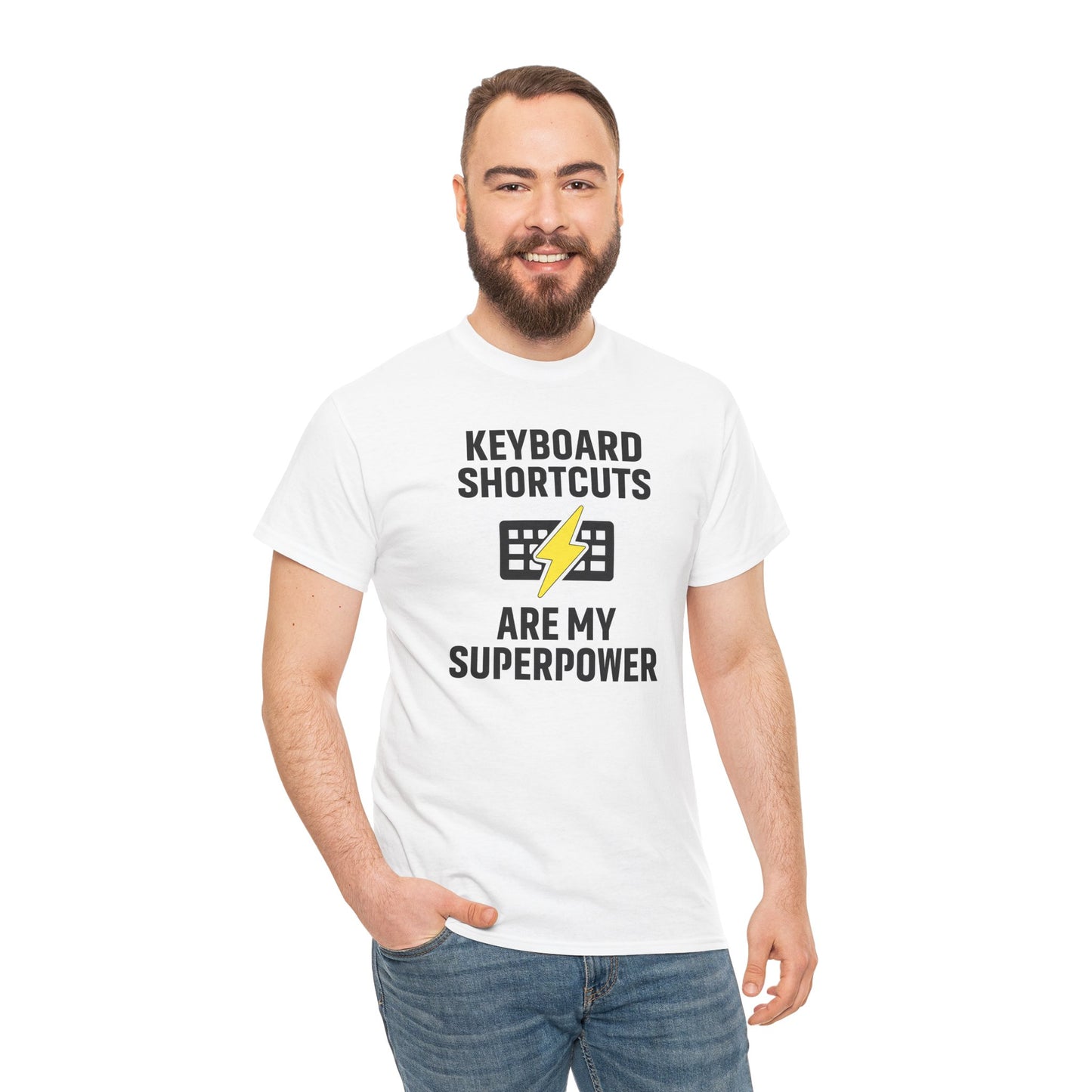 Keyboard Shortcuts Are My Superpower Tee | Gift for Tech Lovers, Cool Office Shirt, Funny Programmer or Office Gift