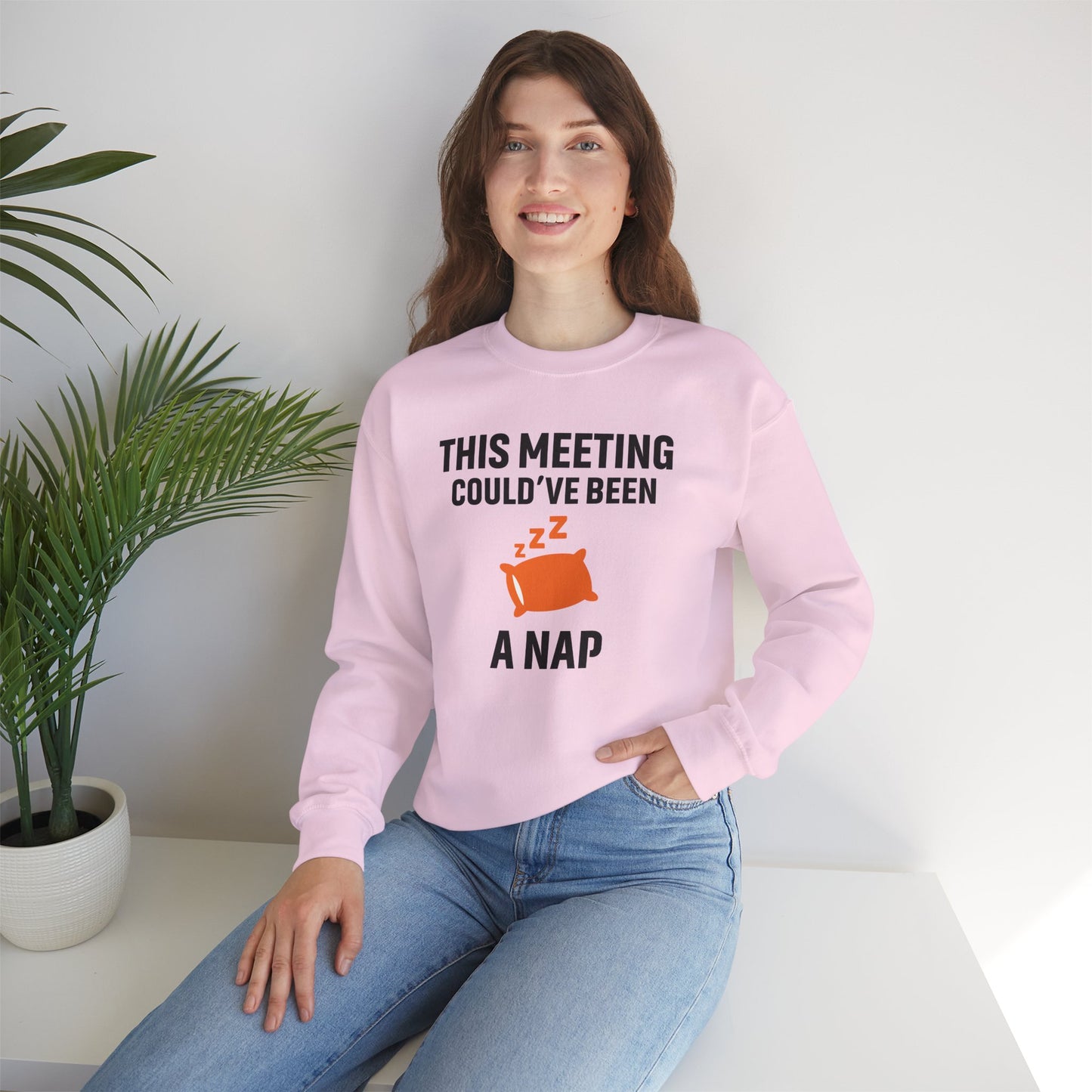 This Meeting Could've Been A Nap Unisex Sweatshirt | Crewneck, Perfect for Office Humor, Gift for Coworker, Nap Lover Apparel