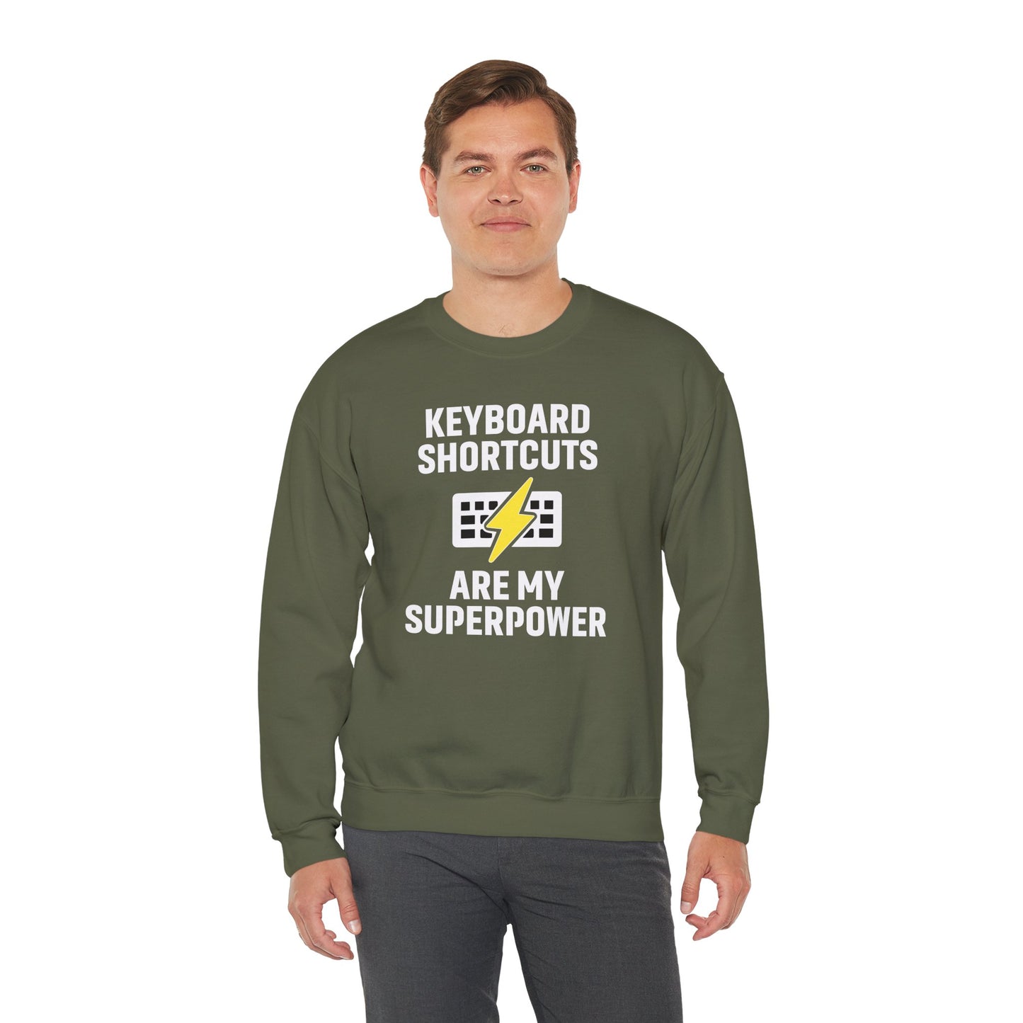 Keyboard Shortcuts Are My Superpower Sweatshirt | Unisex Crewneck for Tech Lovers, Perfect Office Gift, Funny Sweatshirt