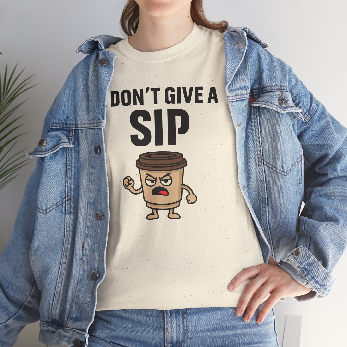 Funny Coffee Tee, I Don't Give a Sip Unisex Shirt, Gift for Coffee Lovers, Humor T-Shirt, Casual Office Wear