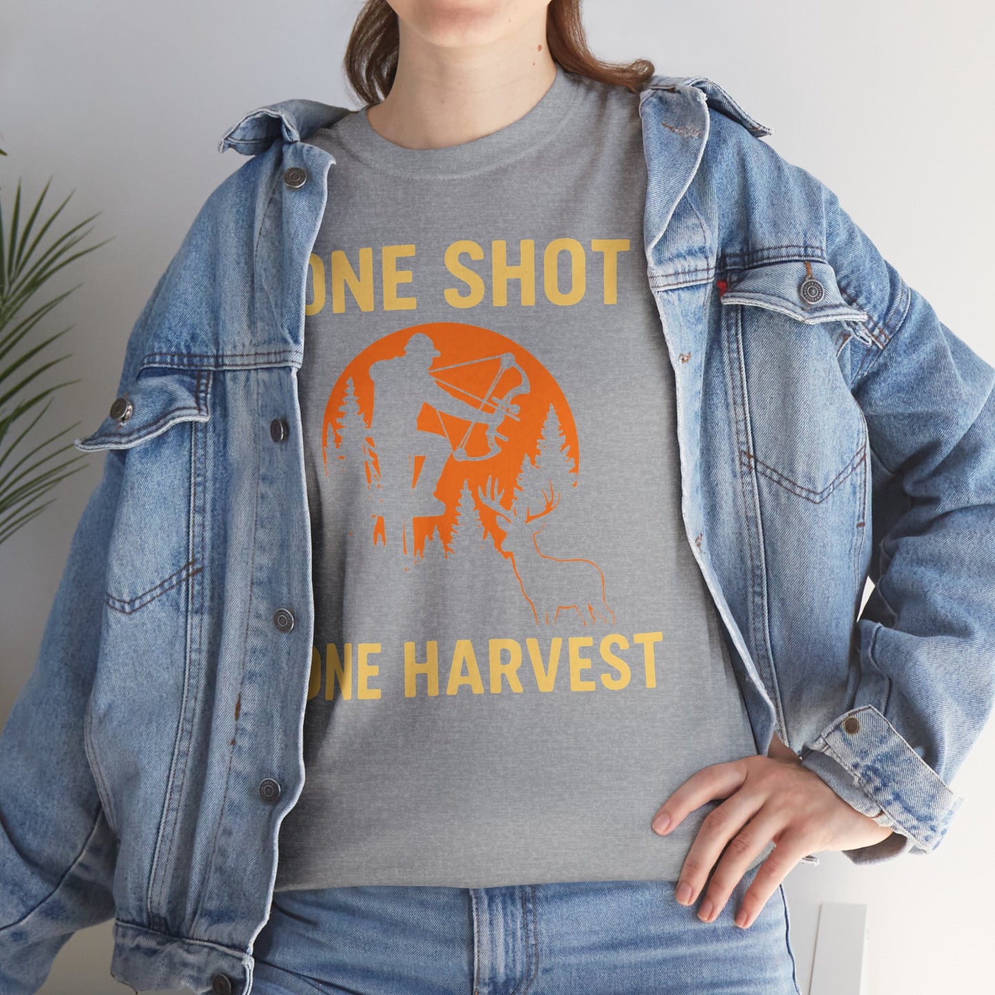 Hunting Tribute Tee, Outdoor Lifestyle Shirt, Gift for Hunters, Fall Harvest Apparel, One Shot One Harvest Design