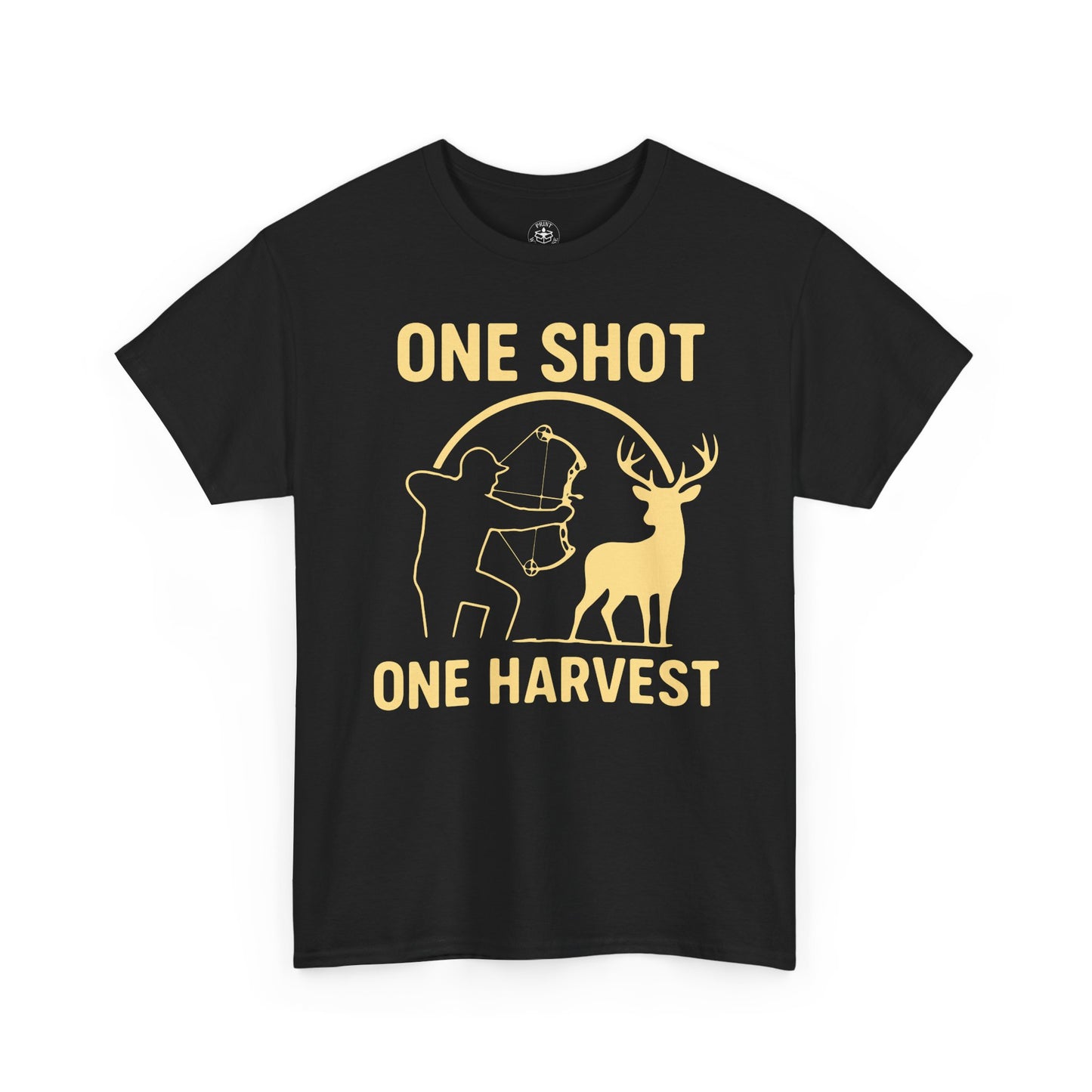 Hunting Enthusiast Tee, One Shot One Harvest T-Shirt, Gift for Hunters, Outdoor Adventure Wear, Casual Nature Lover Apparel