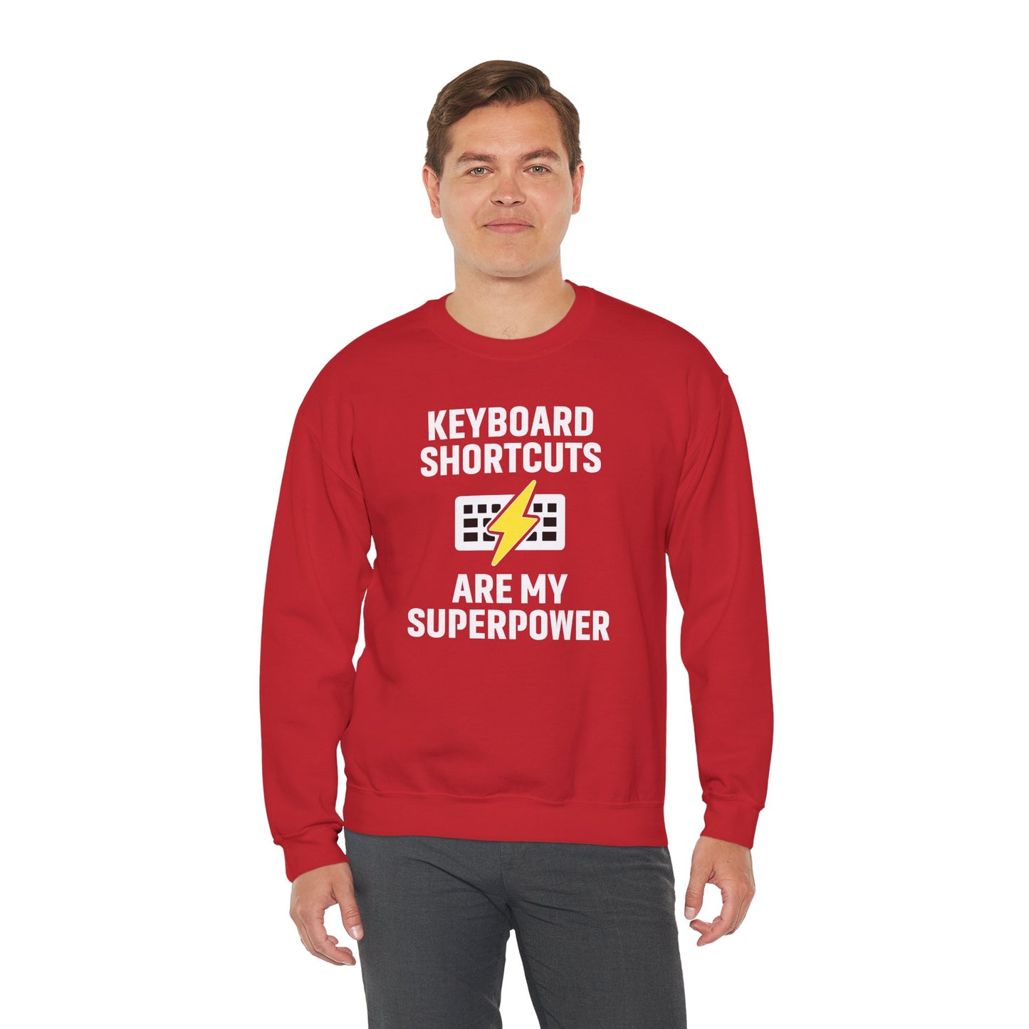 Keyboard Shortcuts Are My Superpower Sweatshirt | Unisex Crewneck for Tech Lovers, Perfect Office Gift, Funny Sweatshirt