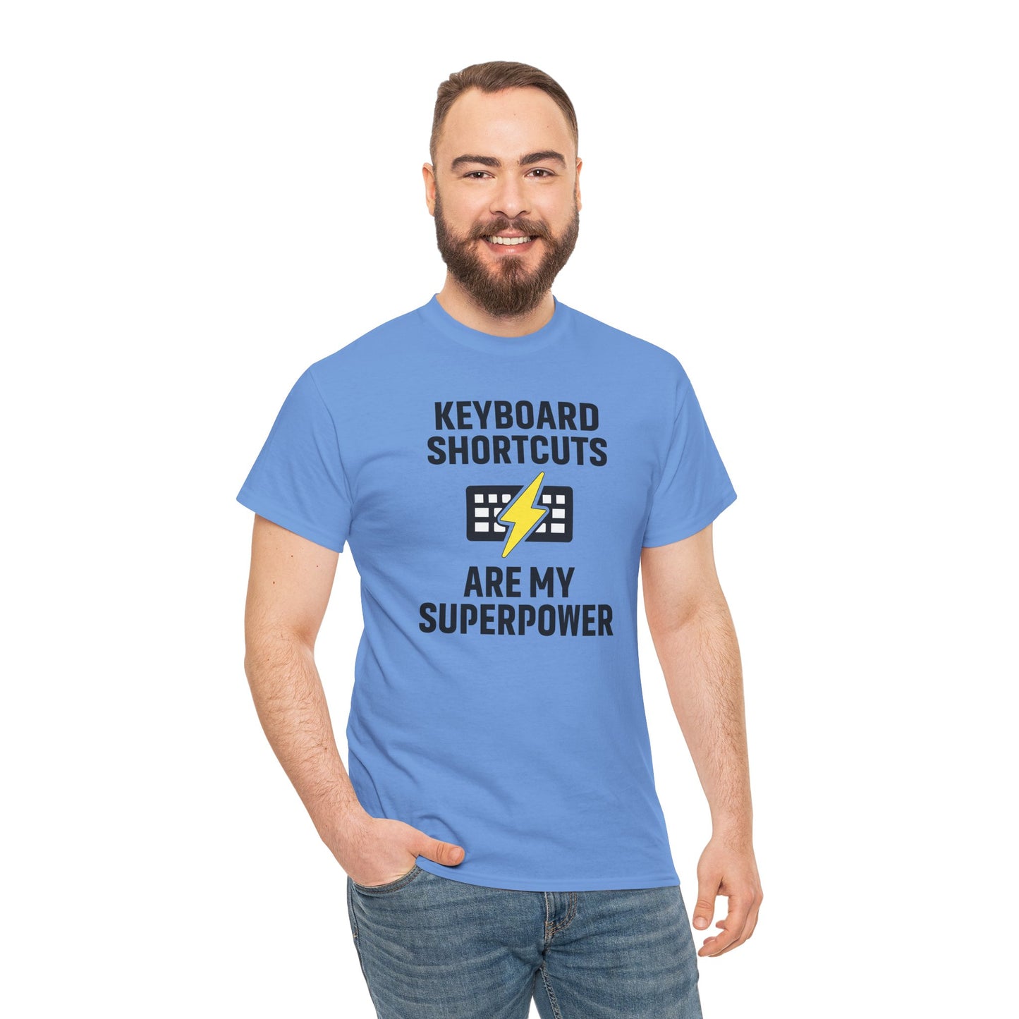 Keyboard Shortcuts Are My Superpower Tee | Gift for Tech Lovers, Cool Office Shirt, Funny Programmer or Office Gift