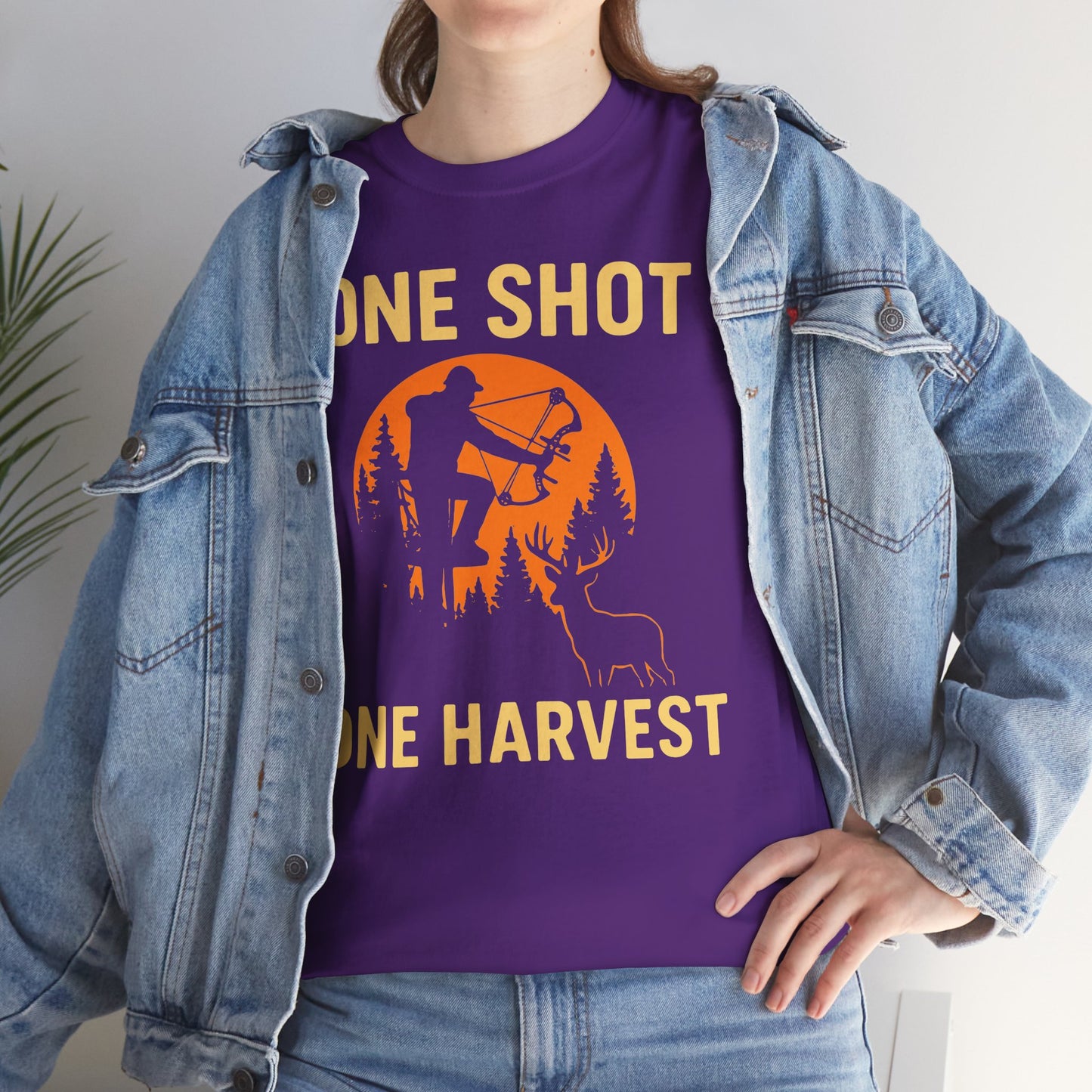 One Shot One Harvest Unisex T-Shirt | Hunting Tribute Tee, Outdoor Lifestyle Shirt, Gift for Hunters, Fall Harvest Apparel