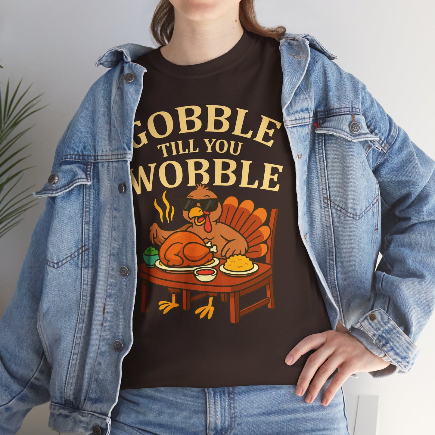 Funny Thanksgiving Tee - Gobble Till You Wobble, Fall Apparel, Thanksgiving Gift, Family Gathering Shirt, Autumn Humor T-Shirt