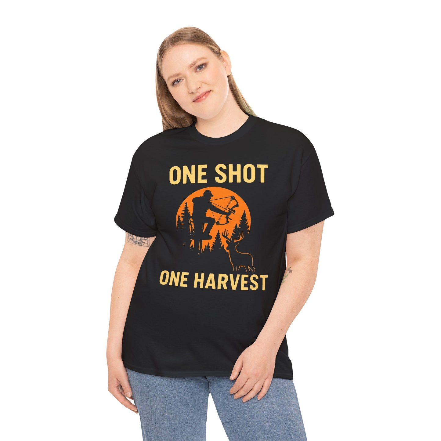 Hunting Tribute Tee, Outdoor Lifestyle Shirt, Gift for Hunters, Fall Harvest Apparel, One Shot One Harvest Design