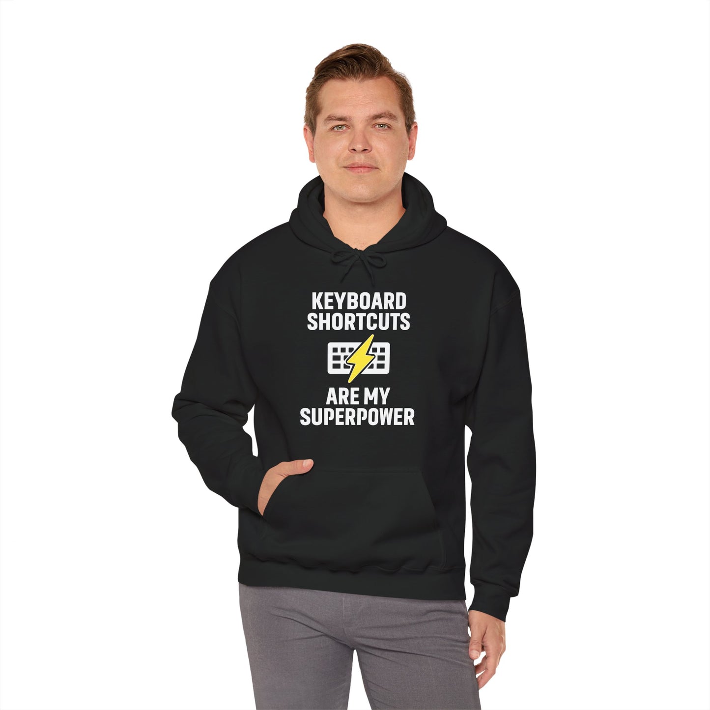 Keyboard Shortcuts Are My Superpower Hoodie | Programmer Gift, Tech Lover Apparel, Office Gift, Geek Fashion