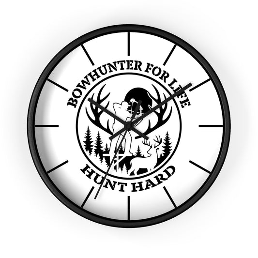 Bowhunter for Life Wall Clock - Perfect Gift for Hunting Enthusiasts, Lodge Decor, Outdoor Life, Rustic Home